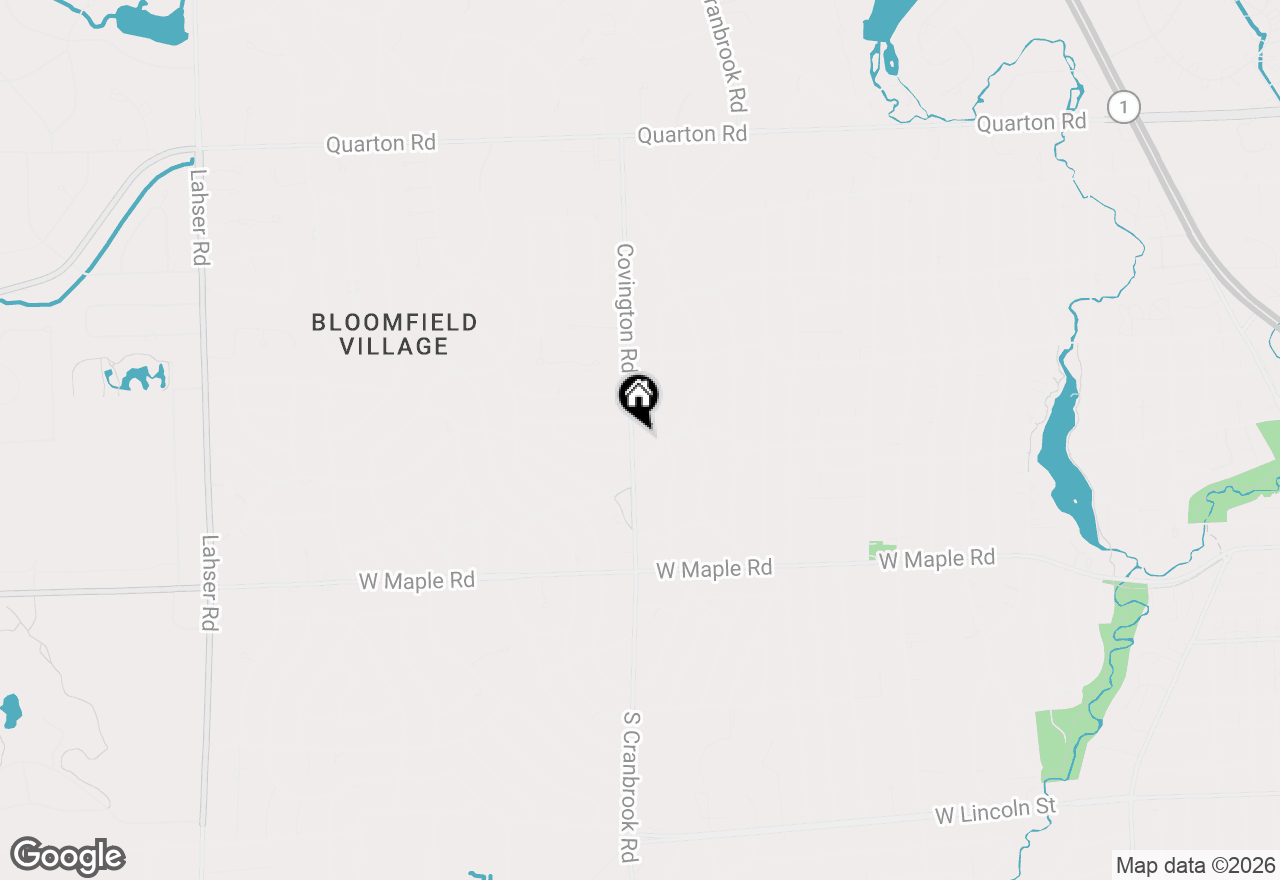 Map of 528 Covington Road, Bloomfield Hills, MI 48301