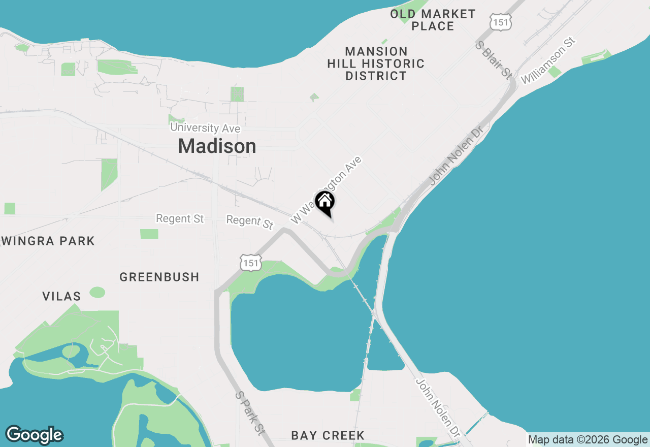 Map of 615 W Main Street #210, Madison, WI 53703