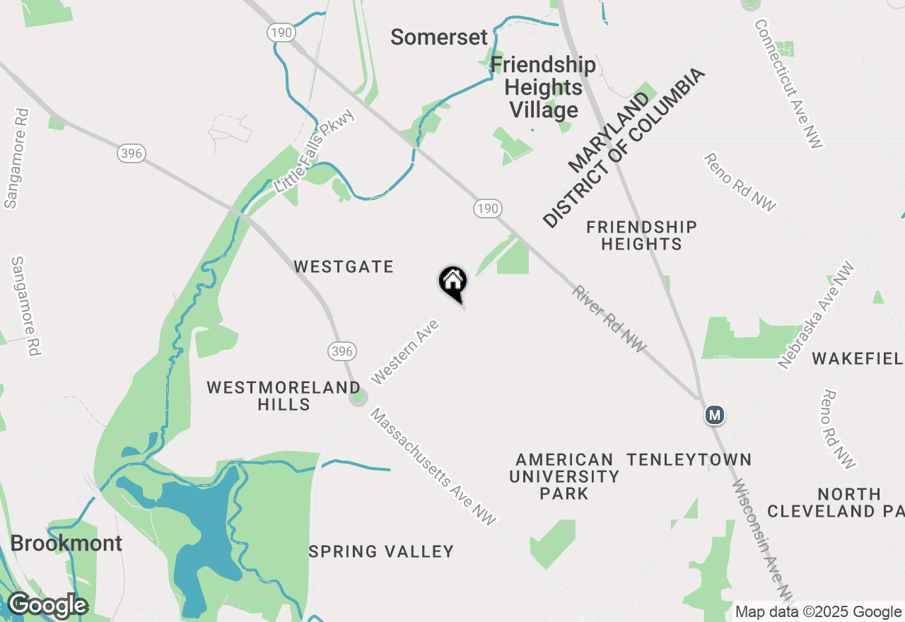 Map of 4837 Western Avenue Nw, Washington, DC 20016