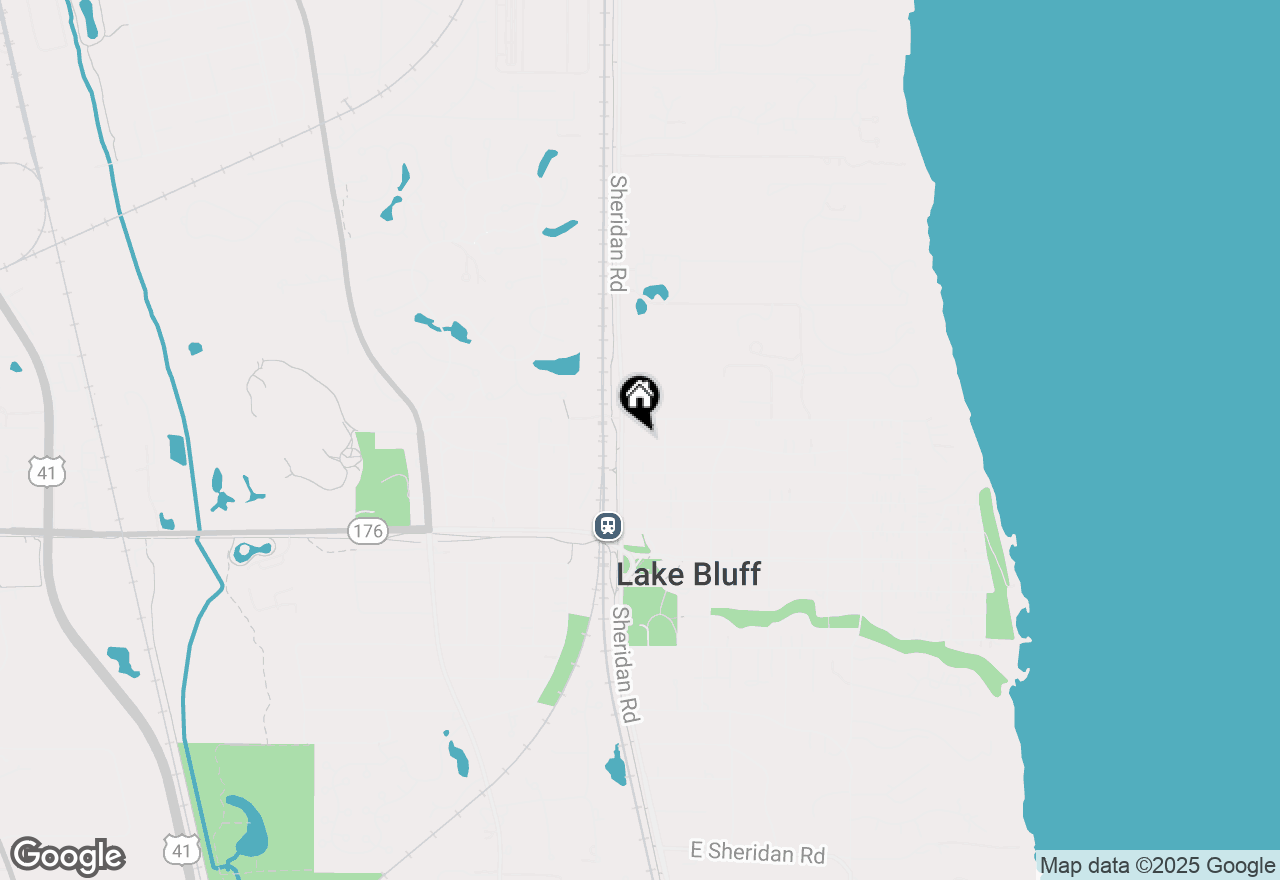 Map of 14 E Woodland Road, Lake Bluff, IL 60044