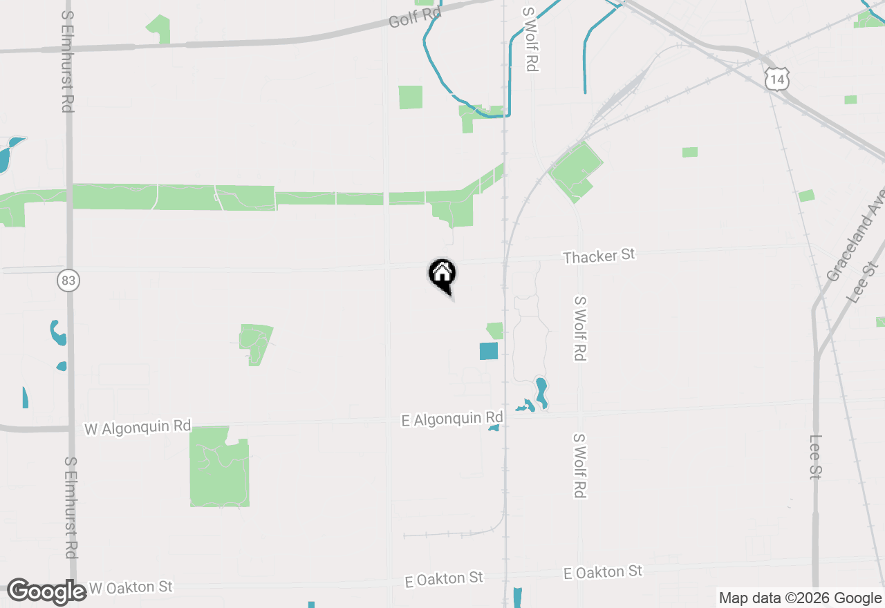 Map of 136 Oakwood Avenue, Des Plaines, IL 60016