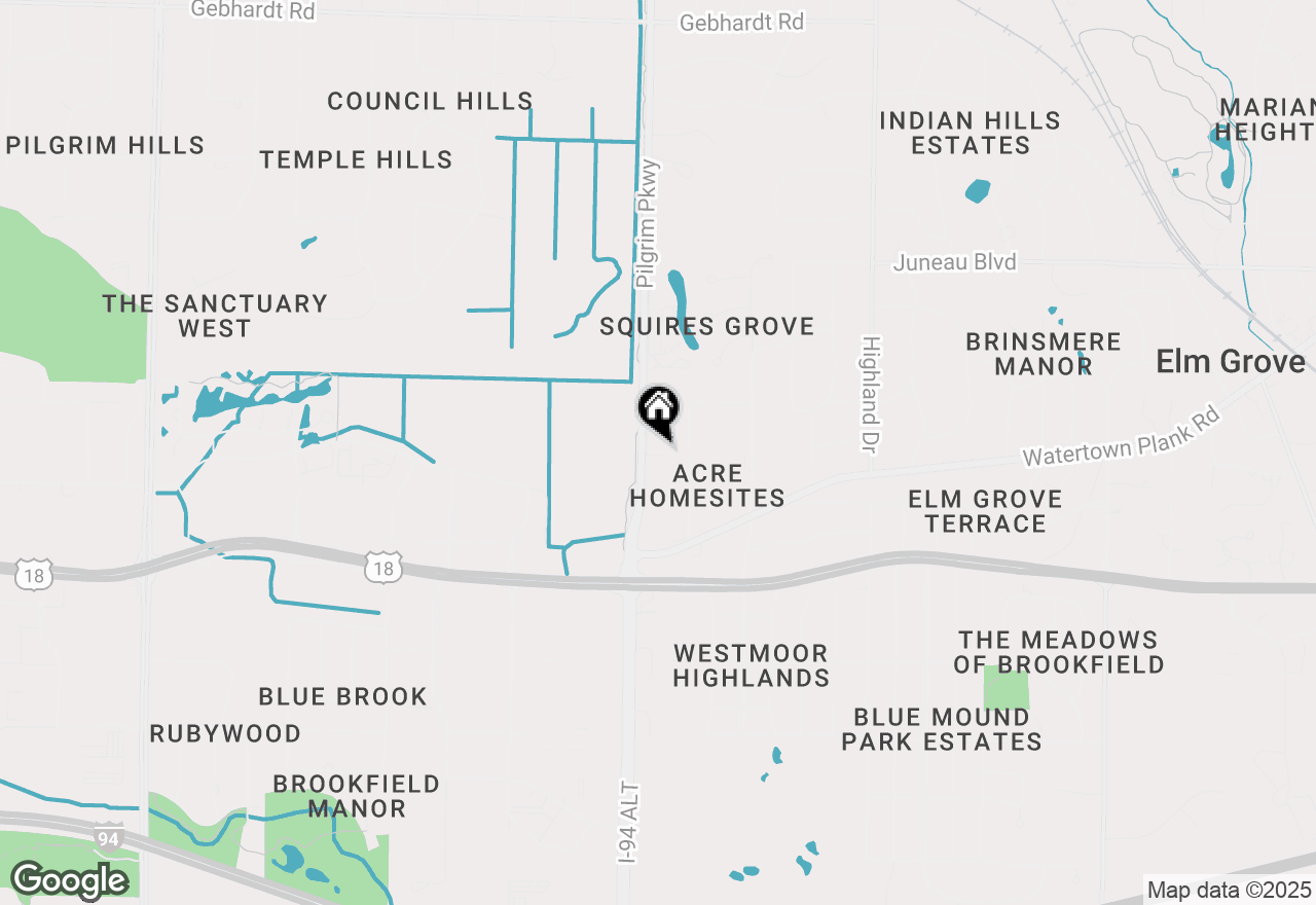 Map of 836 Pilgrim Pkwy, Elm Grove, WI 53122