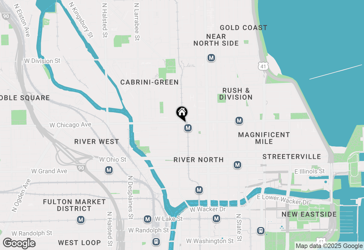 Map of 757 N Orleans Avenue #802, Chicago, IL 60654