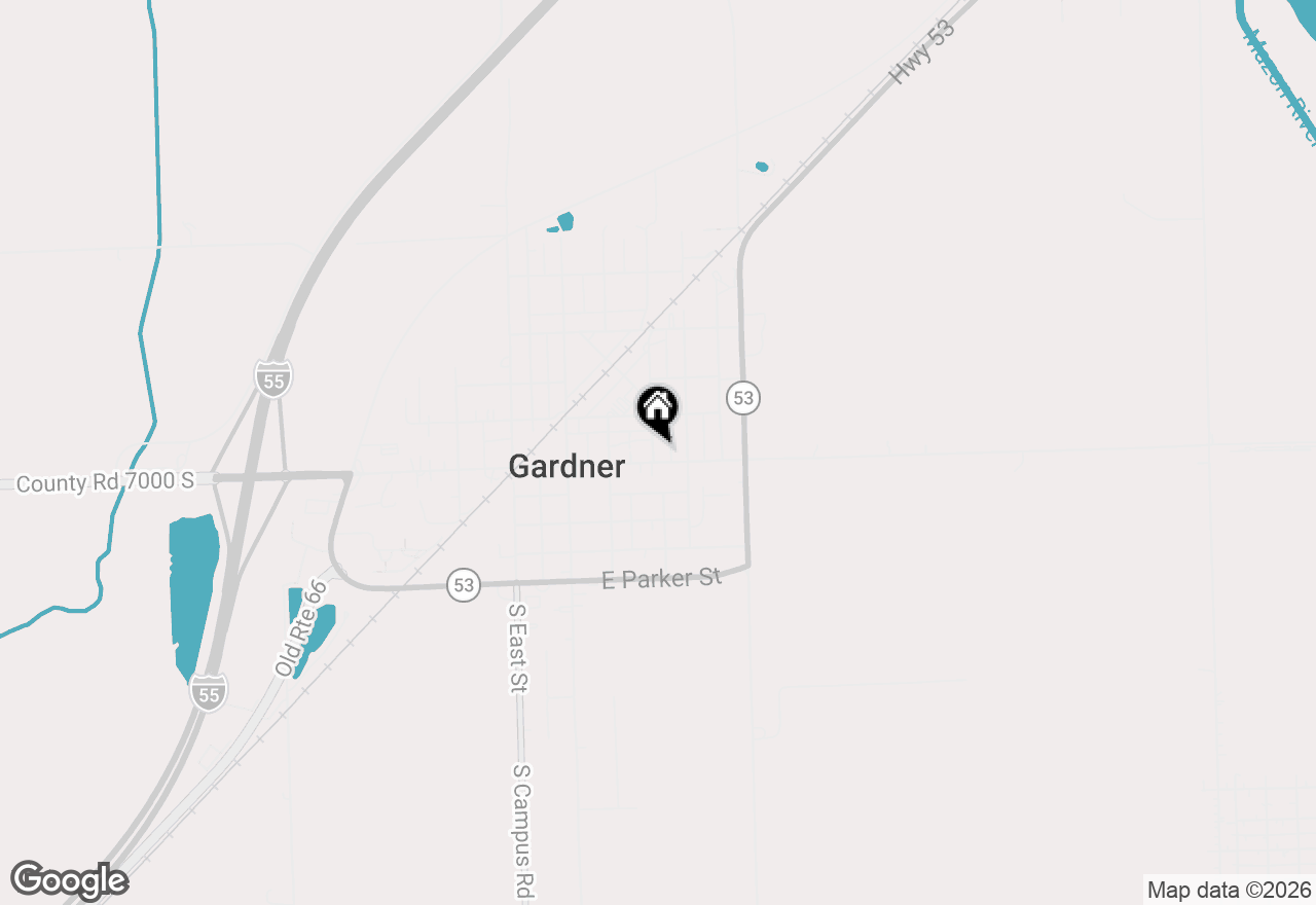 Map of 104 N Center Street, Gardner, IL 60424