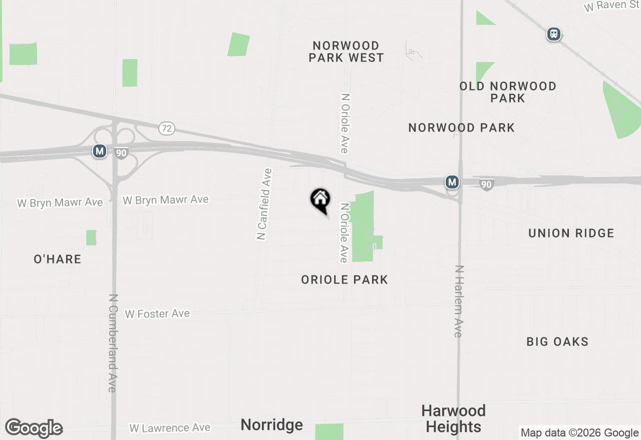 Map of 7652 W Catalpa Avenue, Chicago, IL 60656