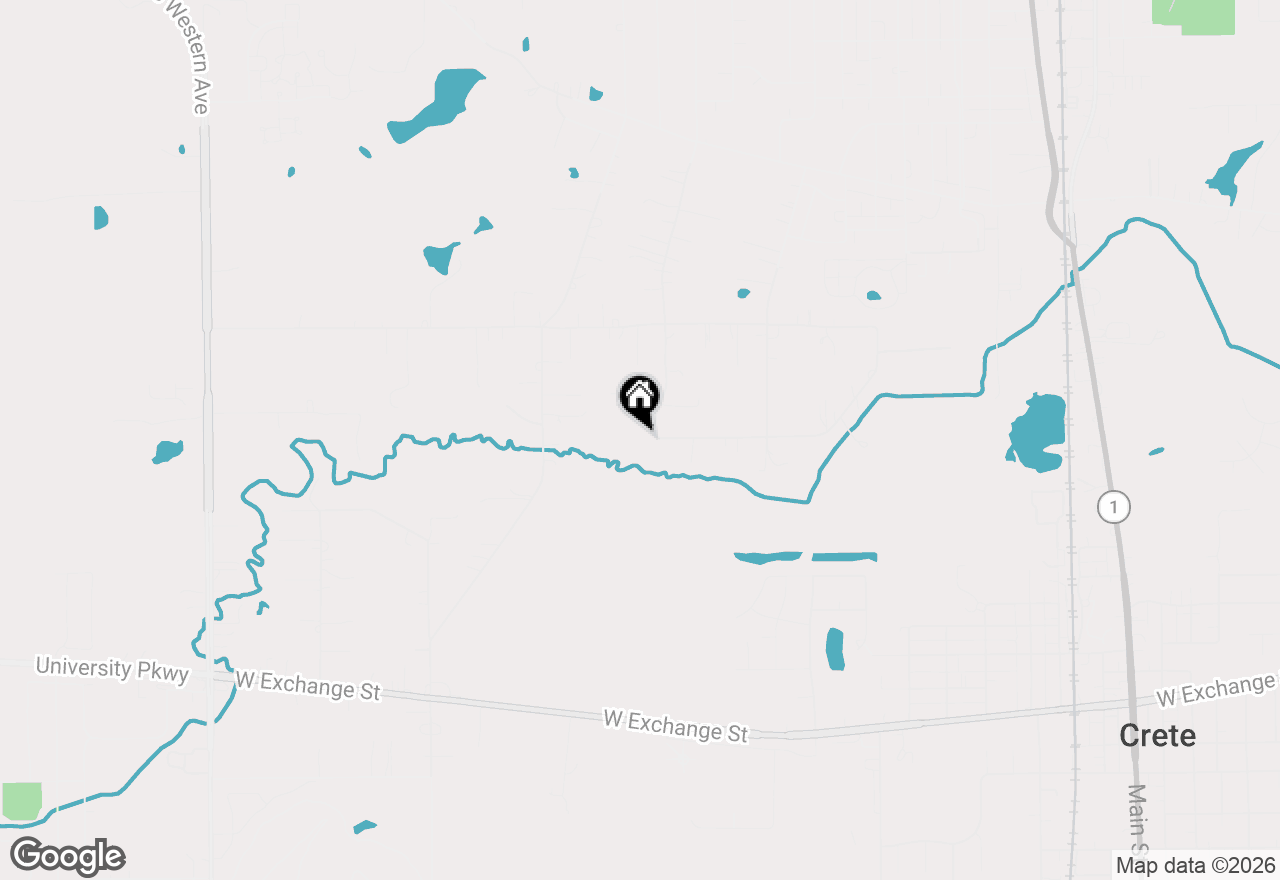 Map of 24120 S Ashland Avenue, Crete, IL 60417