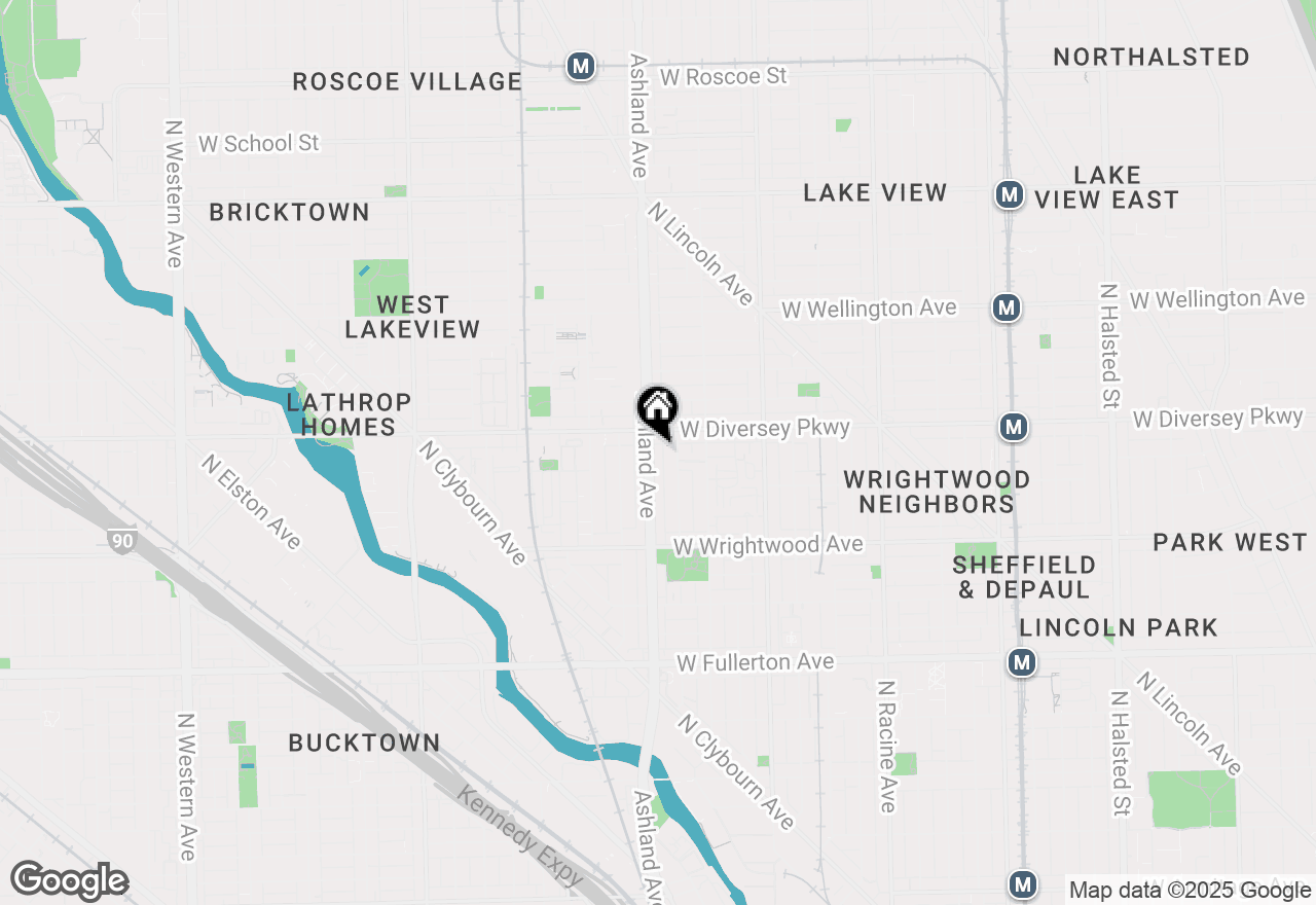 Map of 2737 N Ashland Avenue #3S, Chicago, IL 60614