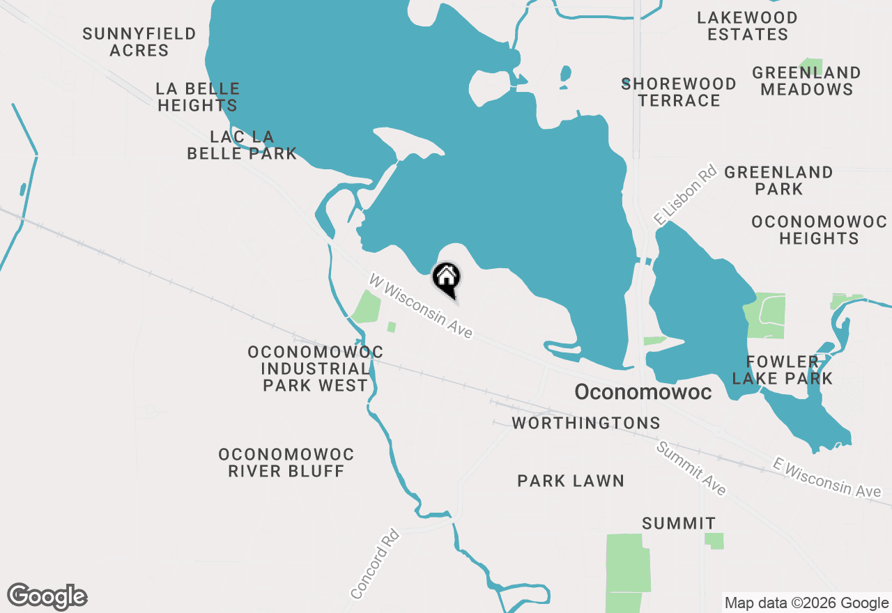 Map of 126 N Maple Ter, Oconomowoc, WI 53066