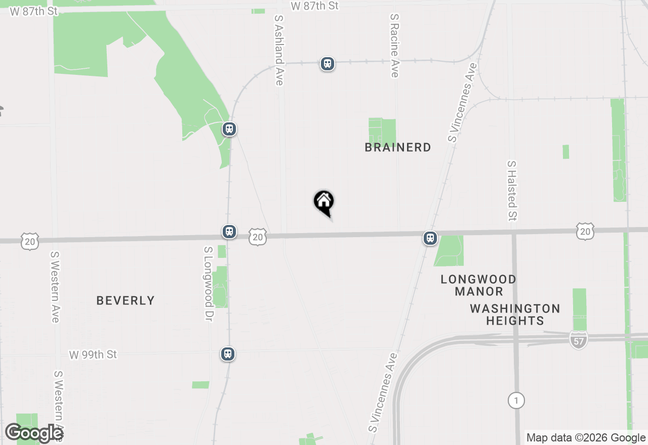 Map of 9432 S Bishop Street, Chicago, IL 60620