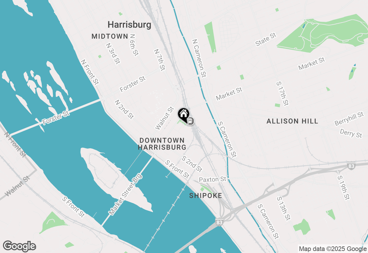 Map of 25 S 4th Street, Harrisburg, PA 17101