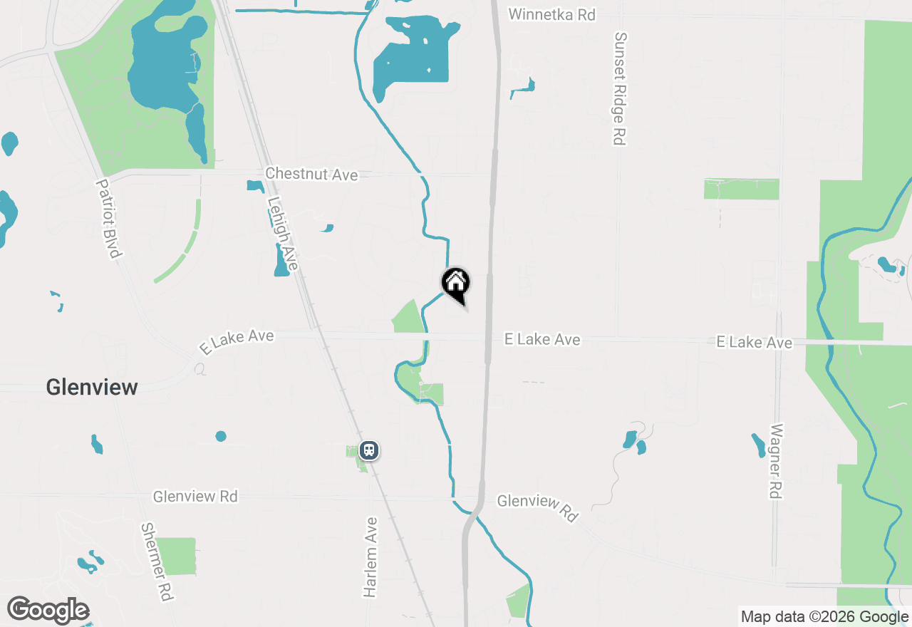 Map of 1410 Pebblecreek Drive, Glenview, IL 60025