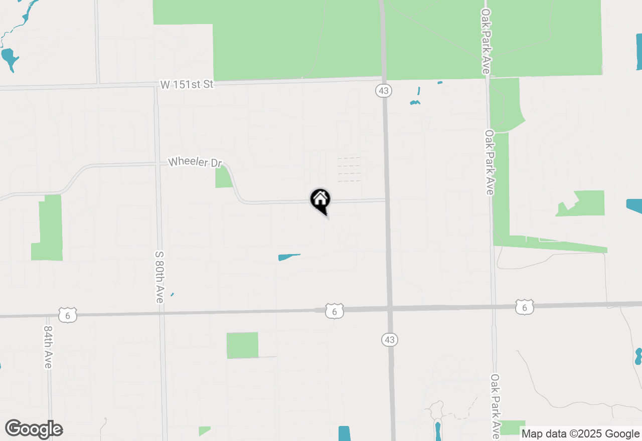 Map of 15600 Calypso Lane, Orland Park, IL 60462