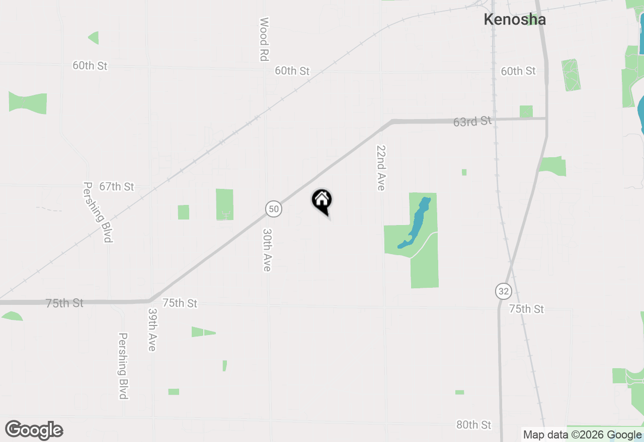 Map of 6826 26th Ave, Kenosha, WI 53143