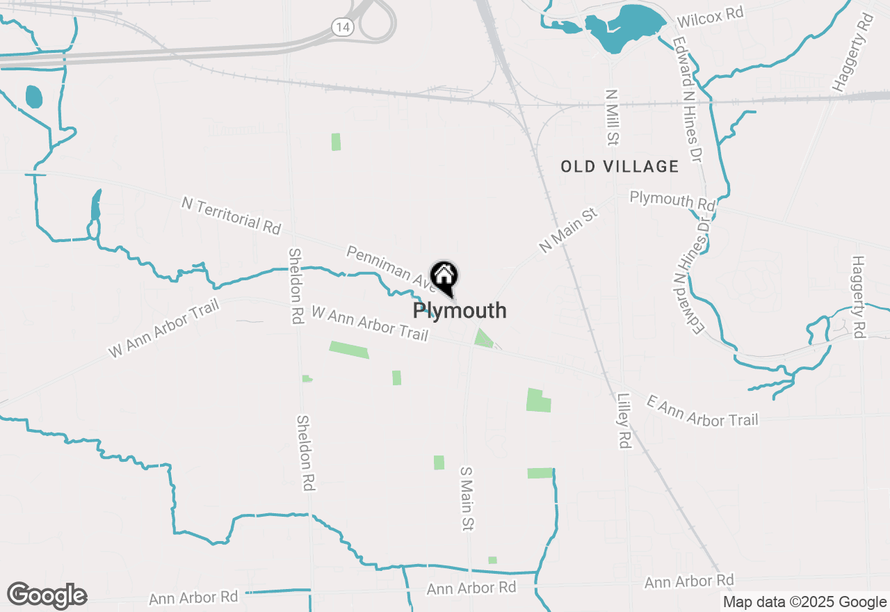 Map of 322 S Harvey Street, Plymouth, MI 48170