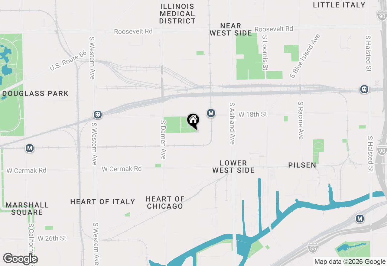 Map of 1815 W 19th Street, Chicago, IL 60608