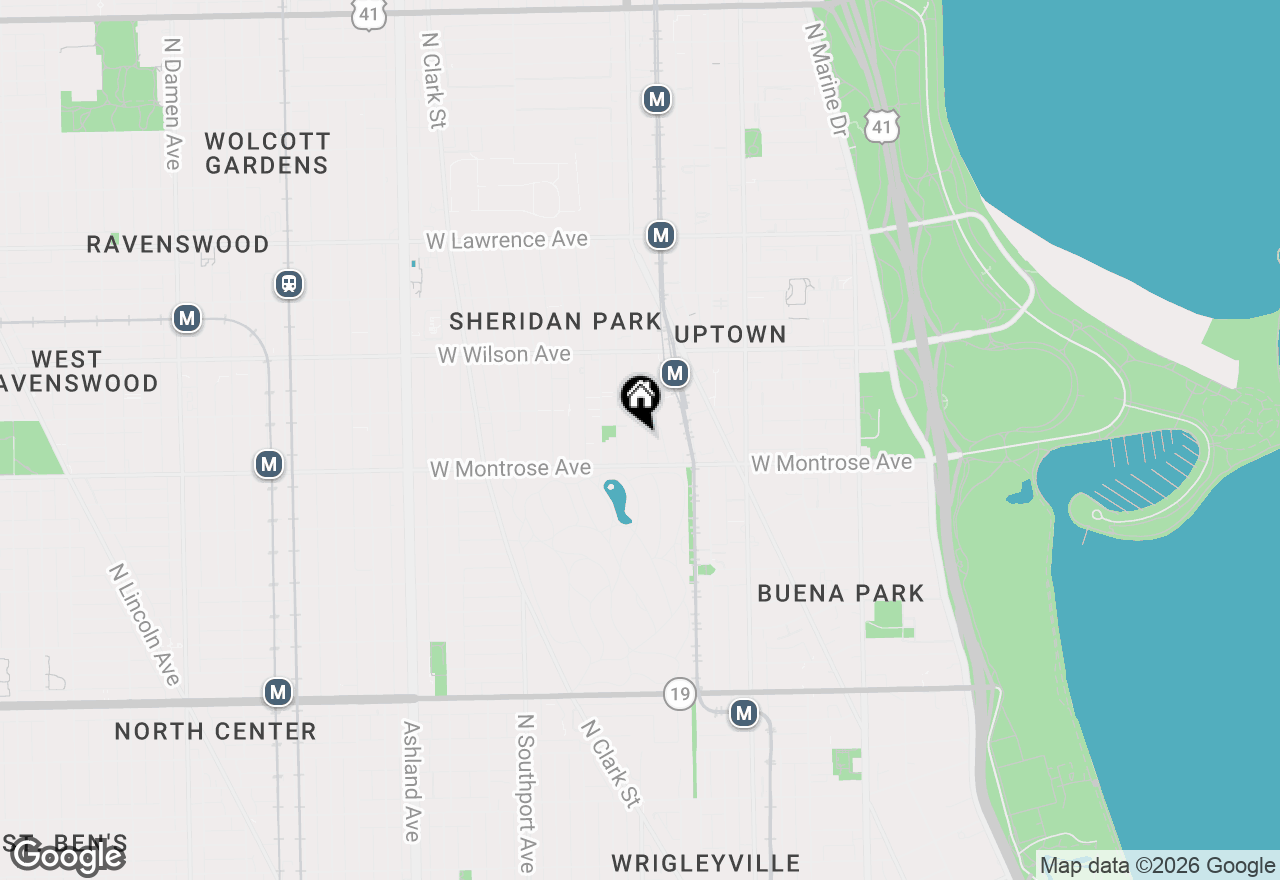 Map of 4425 N Racine Avenue #2N, Chicago, IL 60640