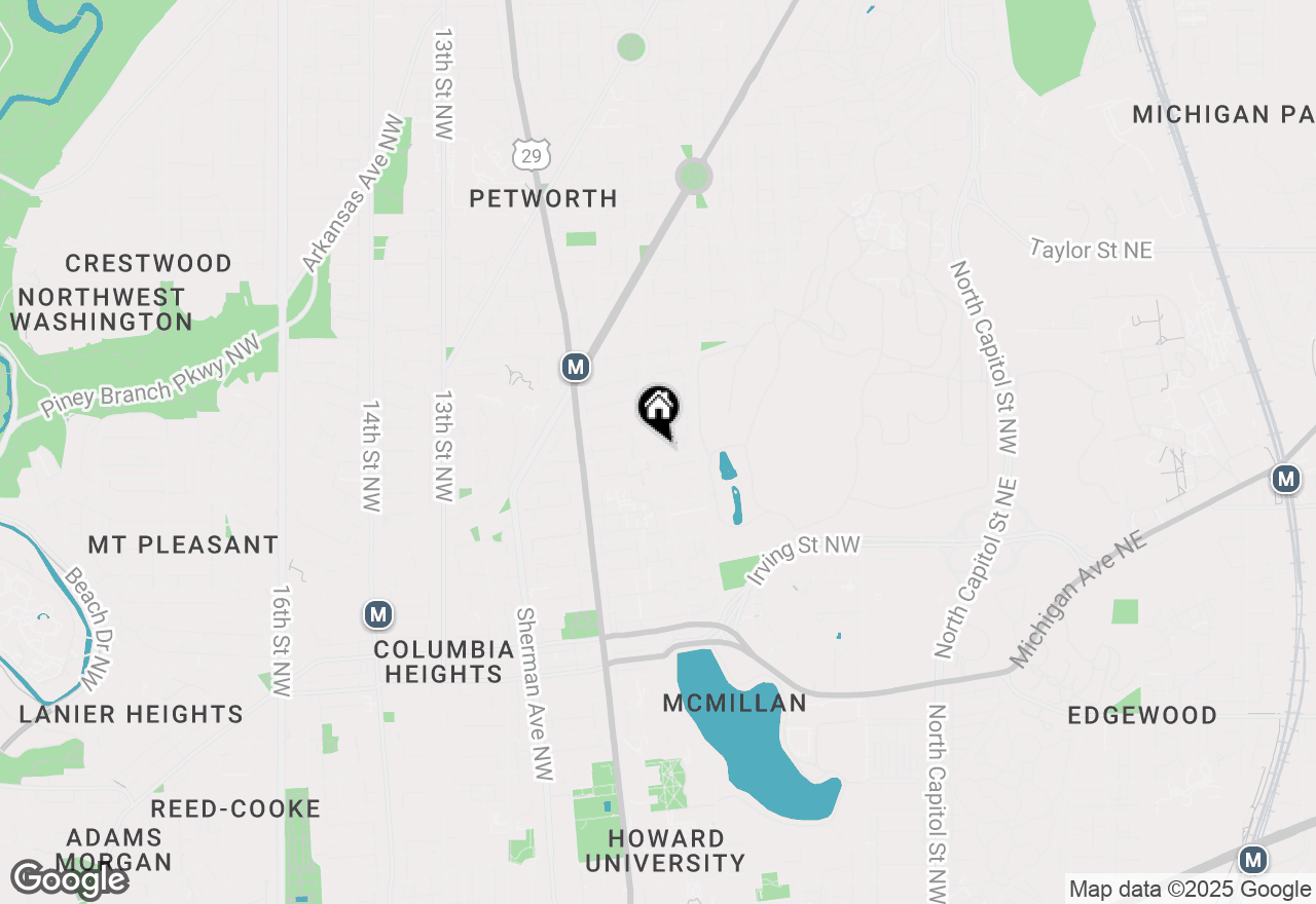 Map of 453 Newton Place Nw, Washington, DC 20010
