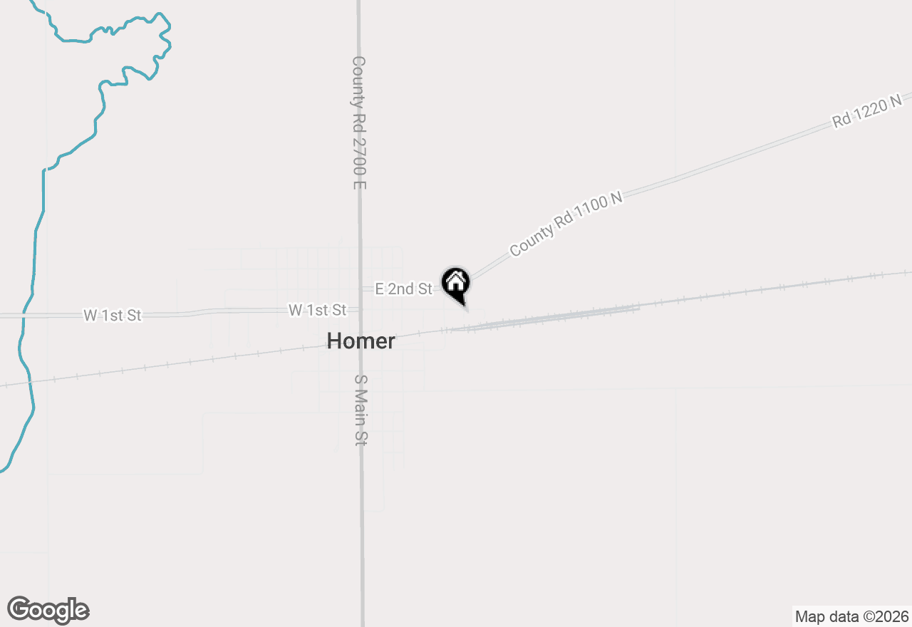 Map of 505 E 1st Street, Homer, IL 61849