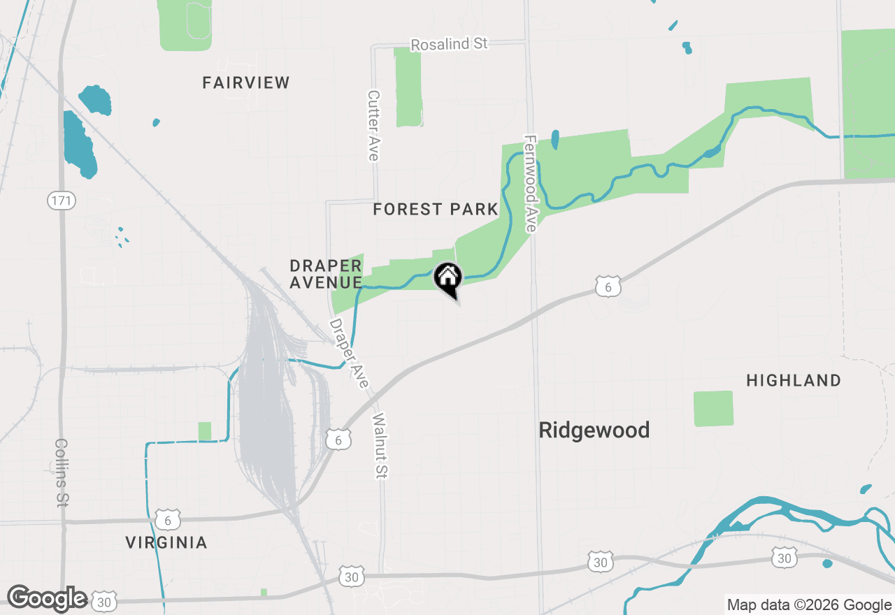 Map of 824 Hague Street, Joliet, IL 60432