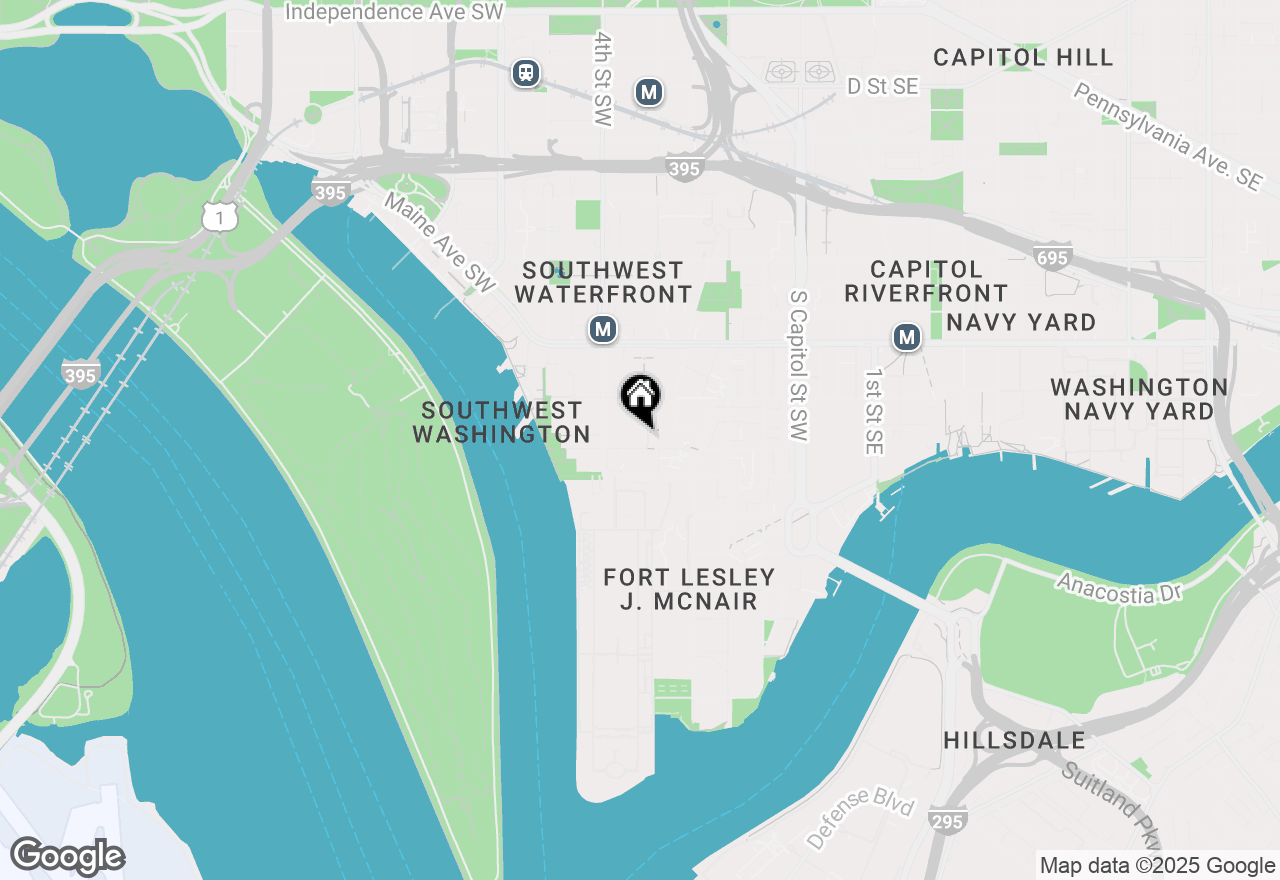 Map of 341 O Street Sw, Washington, DC 20024