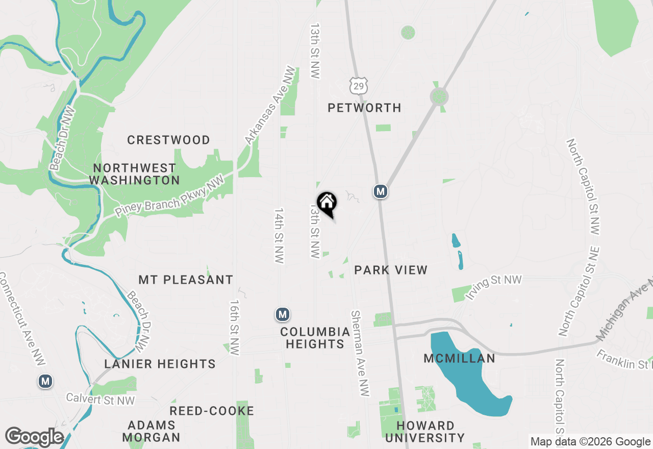 Map of 3604 11th Street Nw, Washington, DC 20010