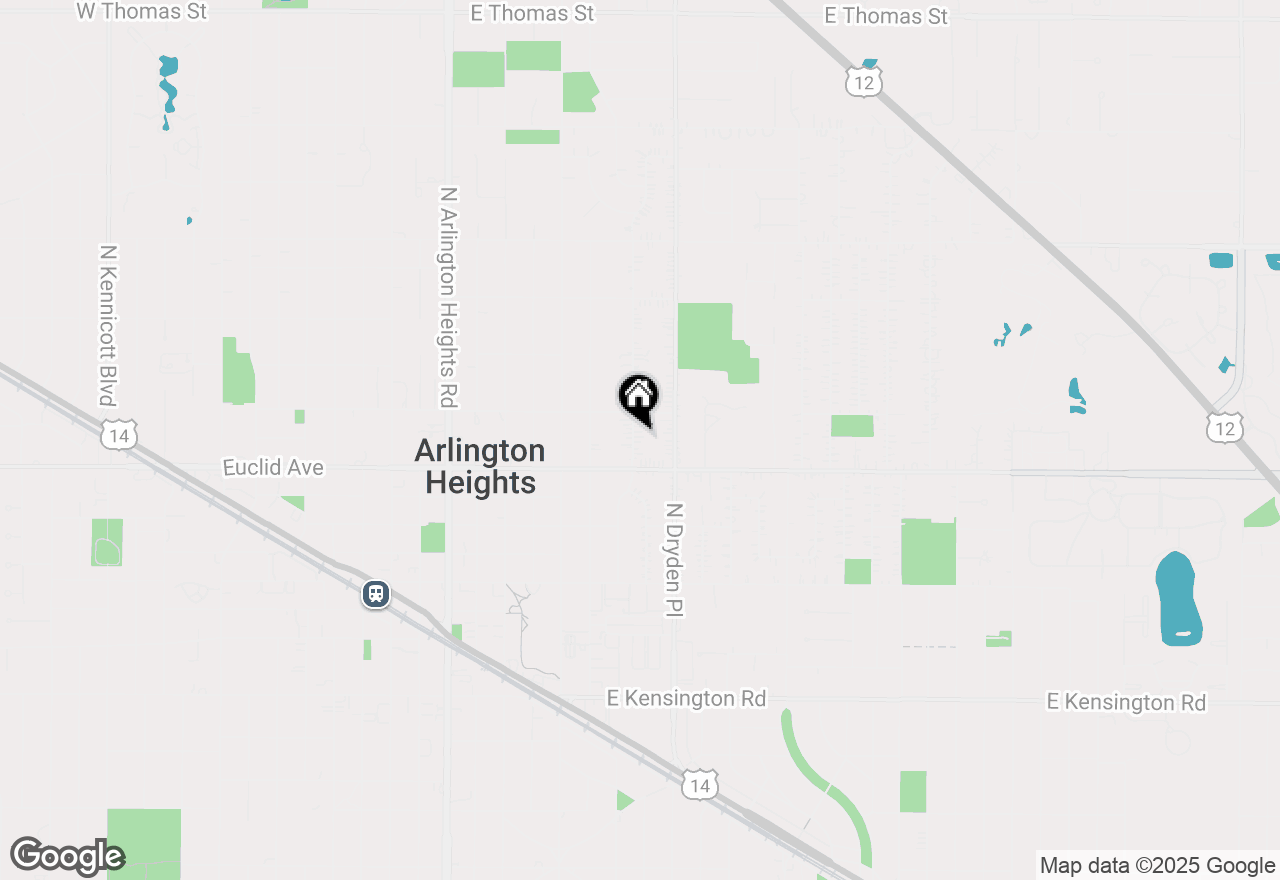 Map of 627 N Beverly Lane, Arlington Heights, IL 60004