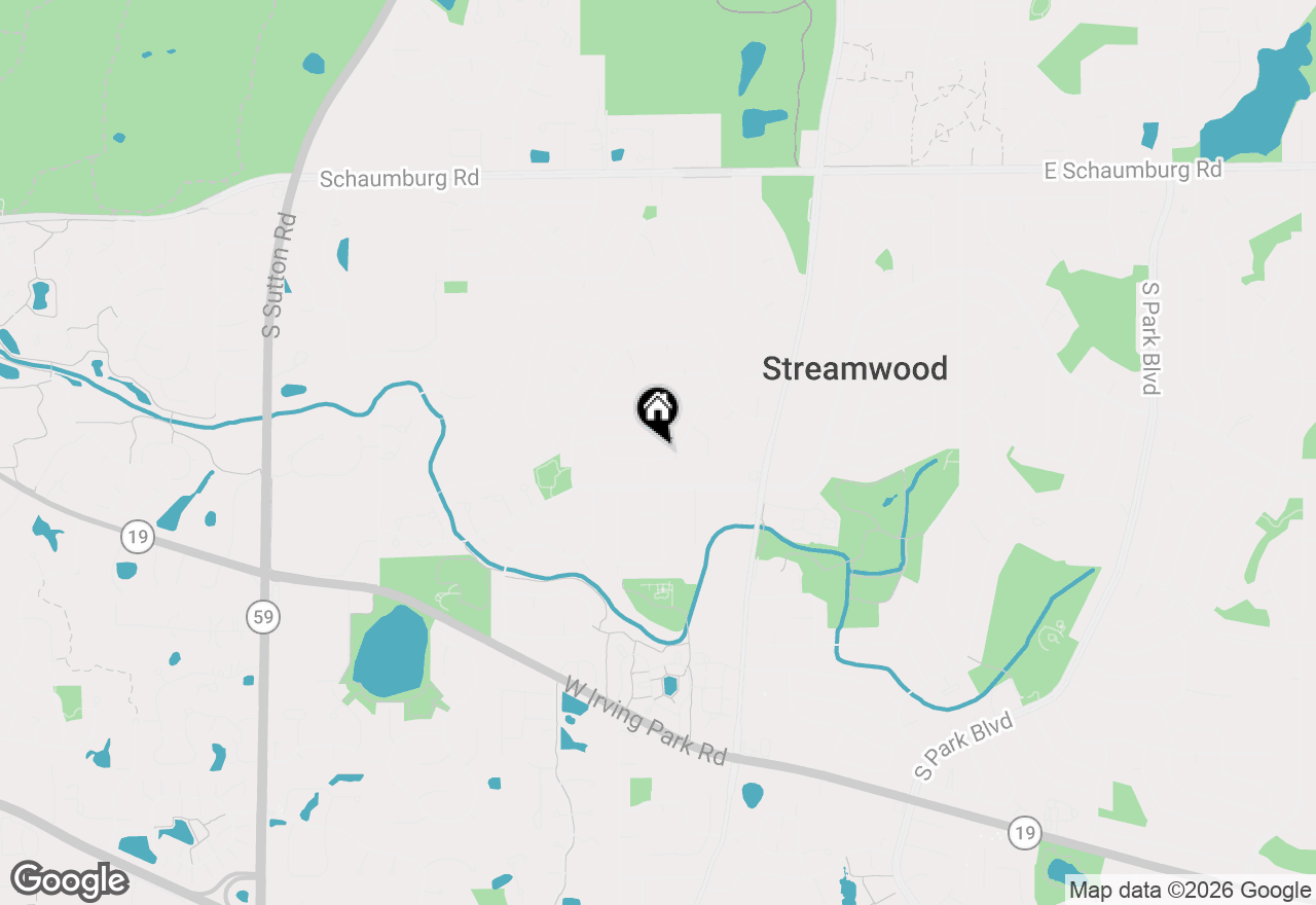 Map of 62 Washington Avenue, Streamwood, IL 60107