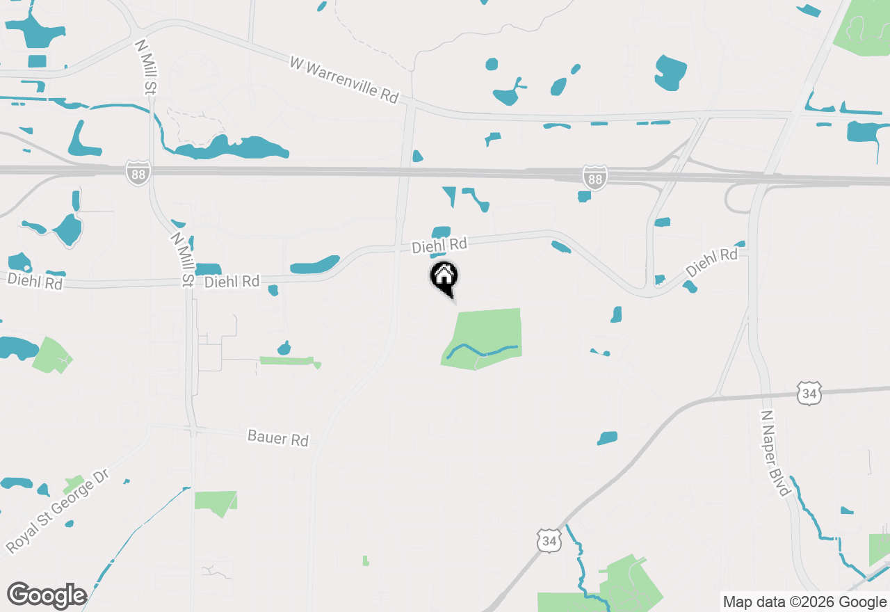 Map of 541 Braemar Avenue, Naperville, IL 60563