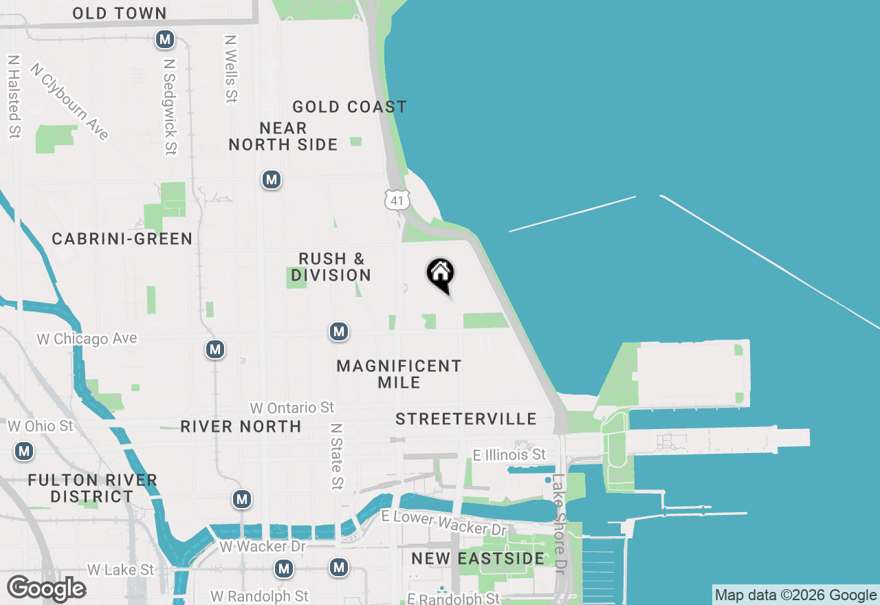 Map of 201 E Chestnut Street #19F, Chicago, IL 60611