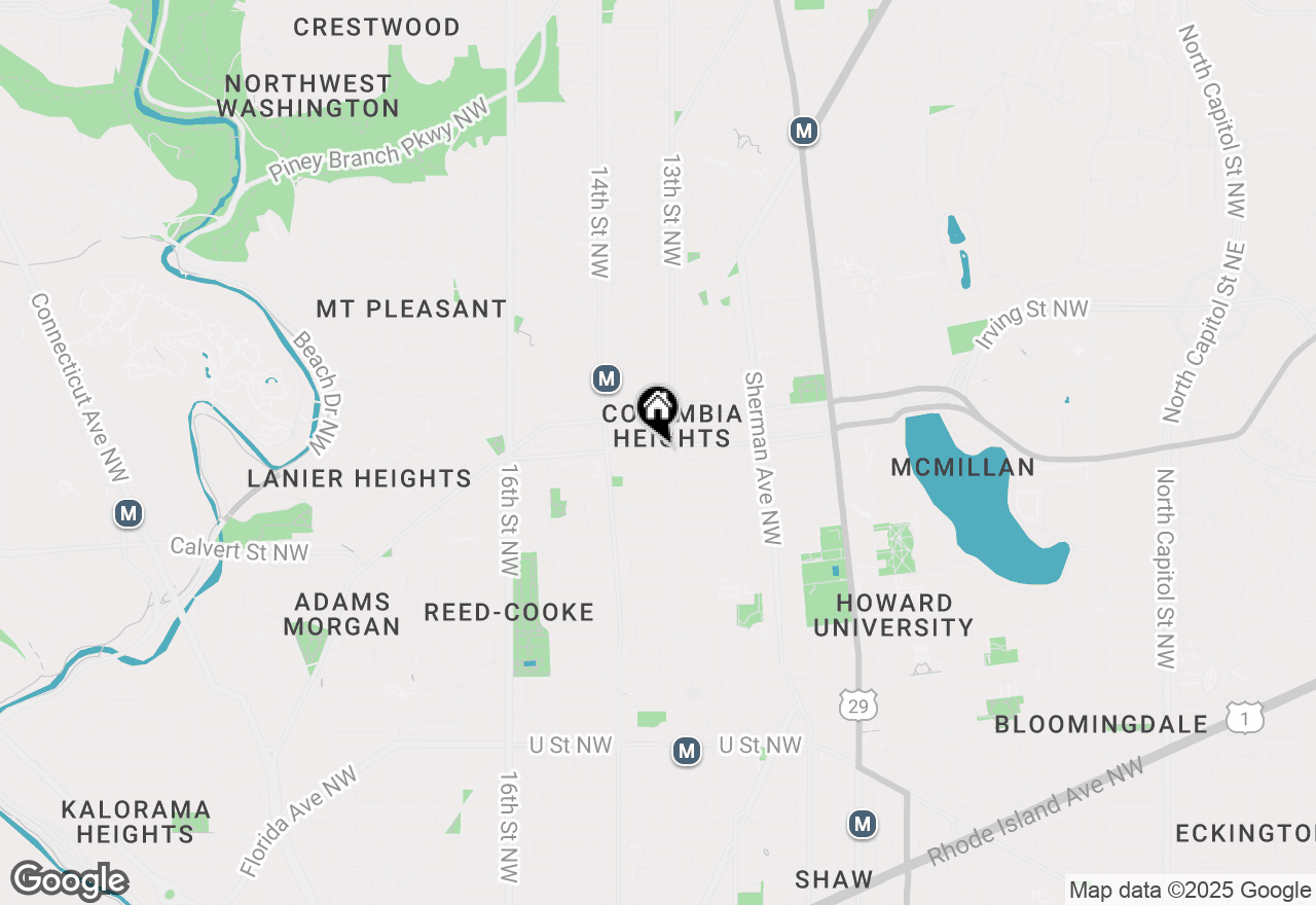 Map of 1316 Harvard Street Nw #3, Washington, DC 20009