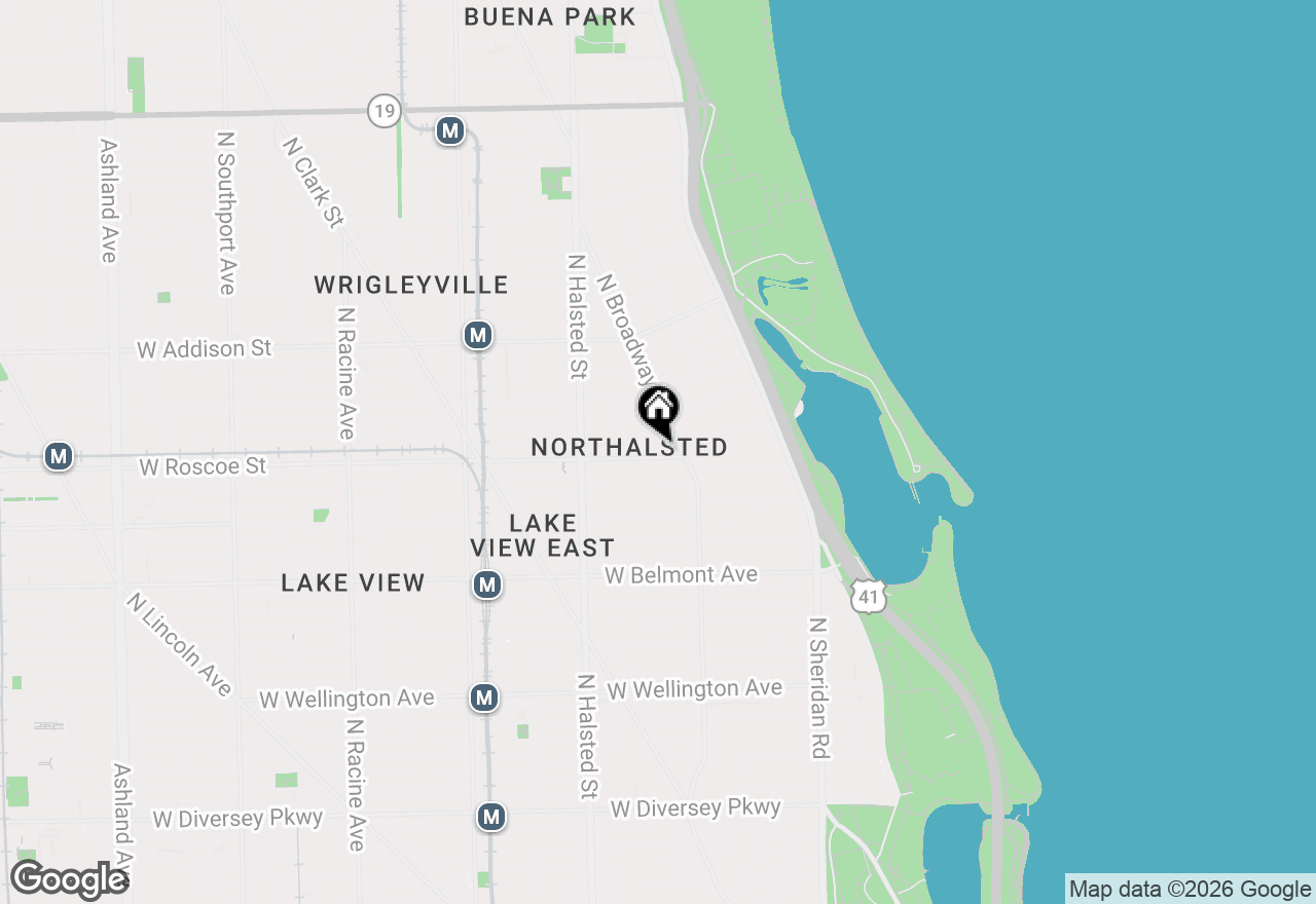 Map of 640 W Roscoe Street #1W, Chicago, IL 60613