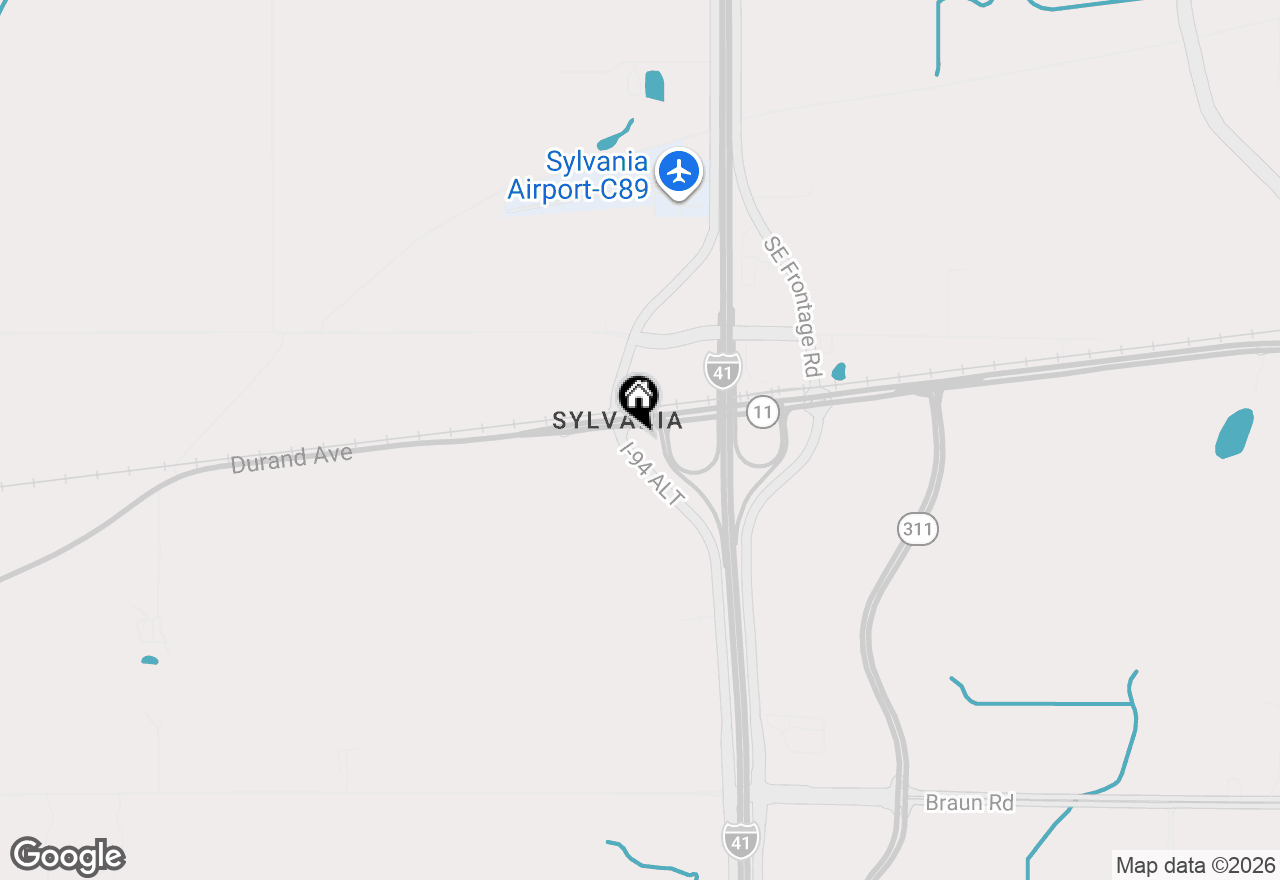 Map of 3323 S Sylvania Ave, Sturtevant, WI 53177