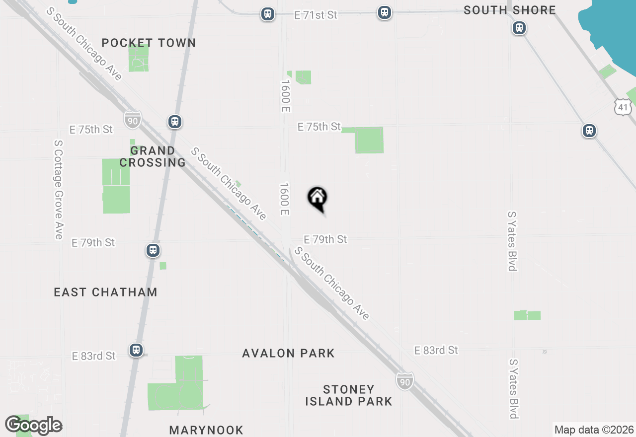 Map of 7813 S East End Avenue, Chicago, IL 60649