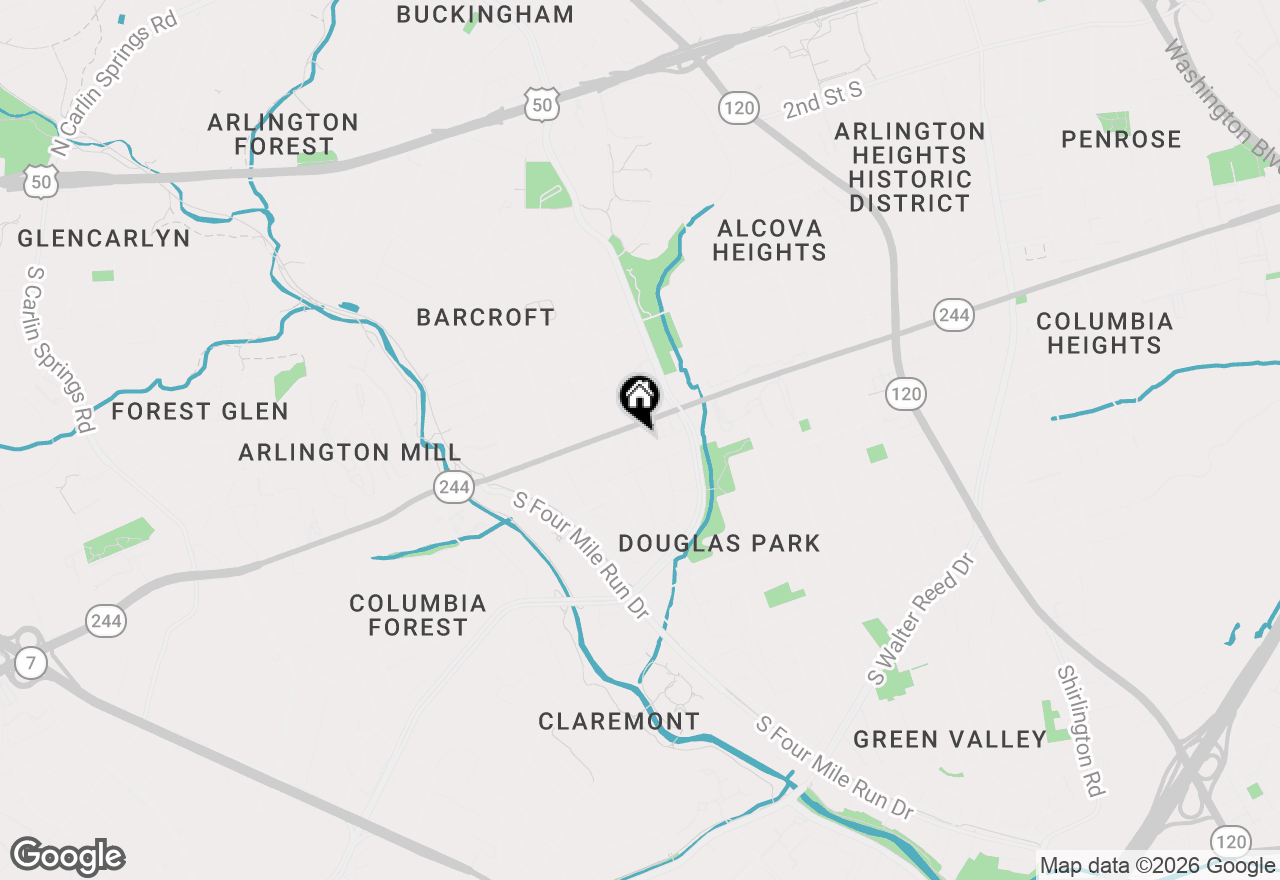 Map of 1021 S Taylor Court, Arlington, VA 22204