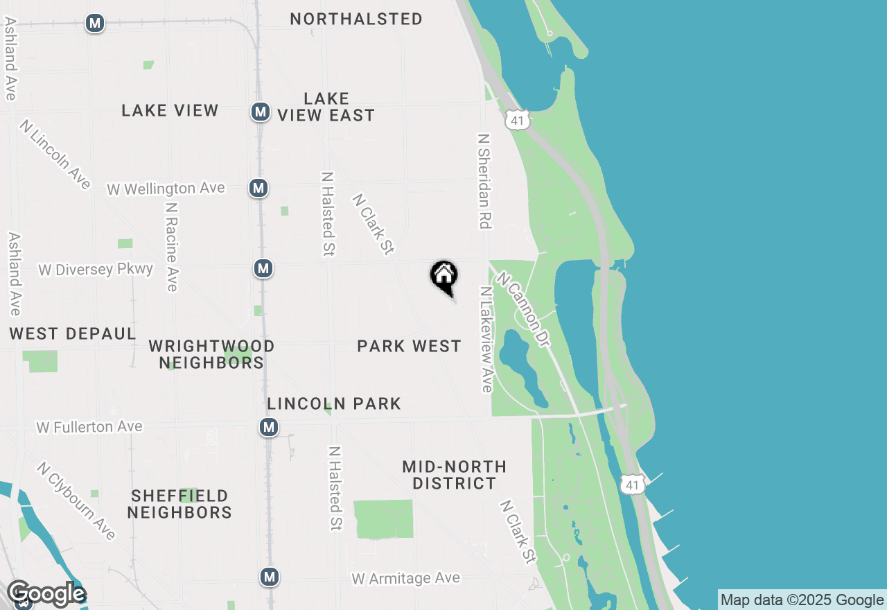 Map of 2700 N Hampden Court #7E, Chicago, IL 60614
