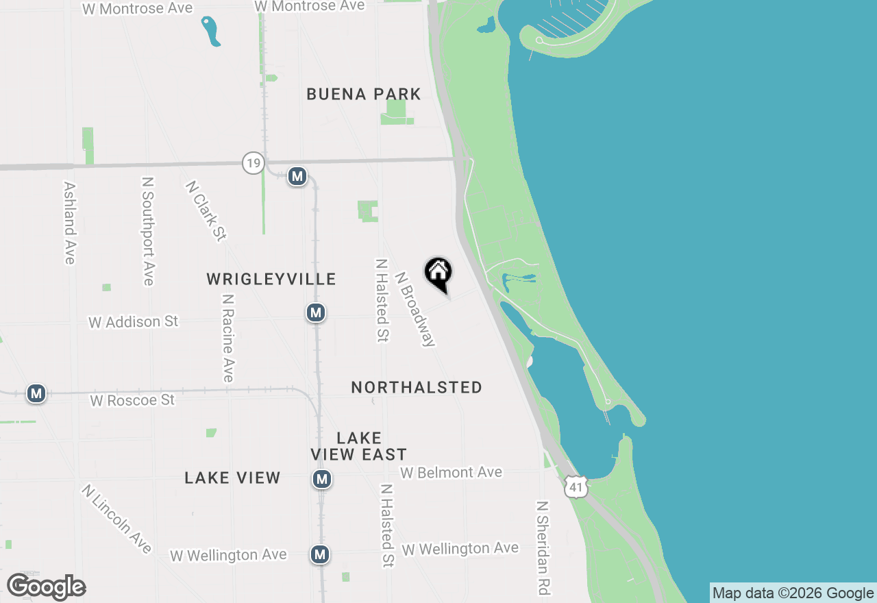 Map of 3602 N Pine Grove Avenue #2B, Chicago, IL 60613