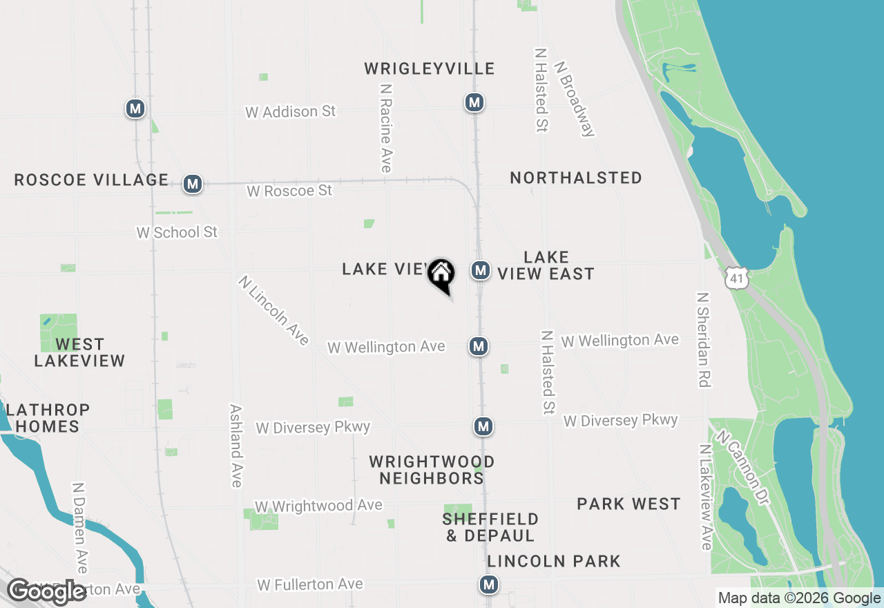Map of 1040 W Barry Avenue #1, Chicago, IL 60657