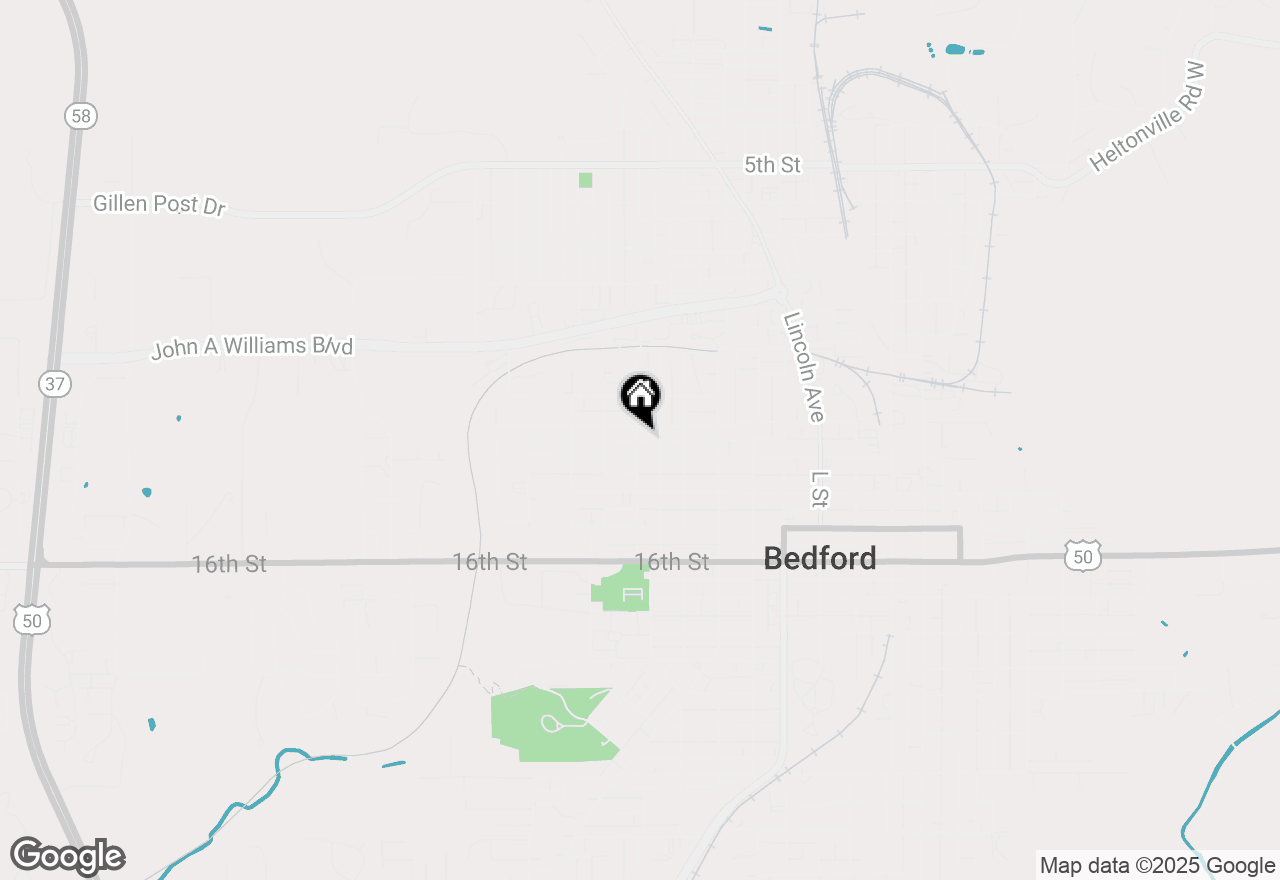 Map of 1210 R Street, Bedford, IN 47421