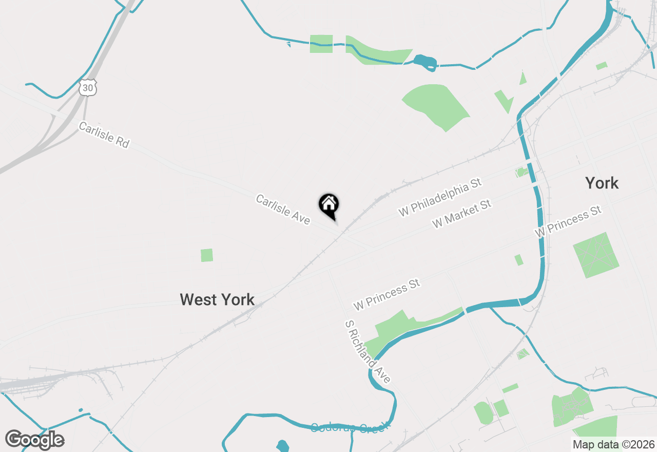 Map of 209 Carlisle Ave, York, PA 17404