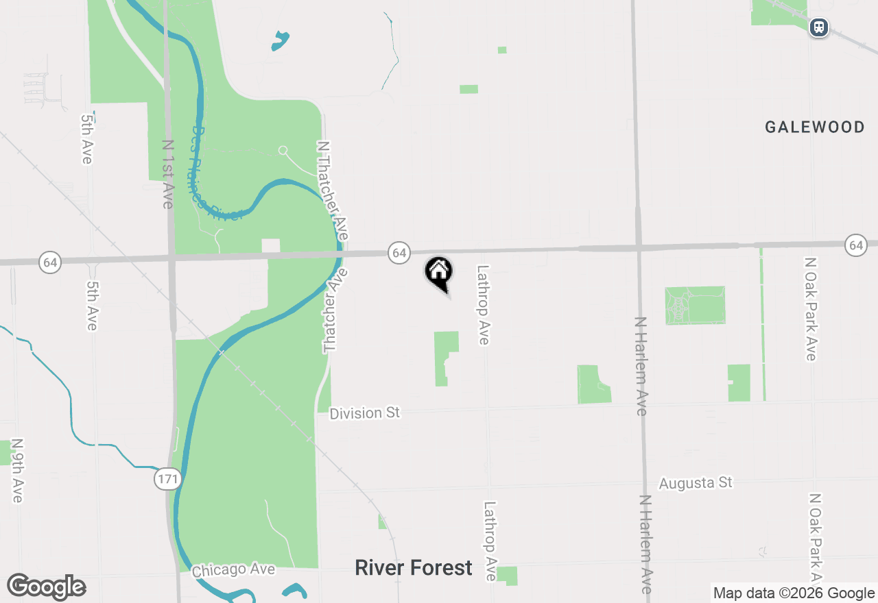 Map of 1439 Franklin Avenue, River Forest, IL 60305