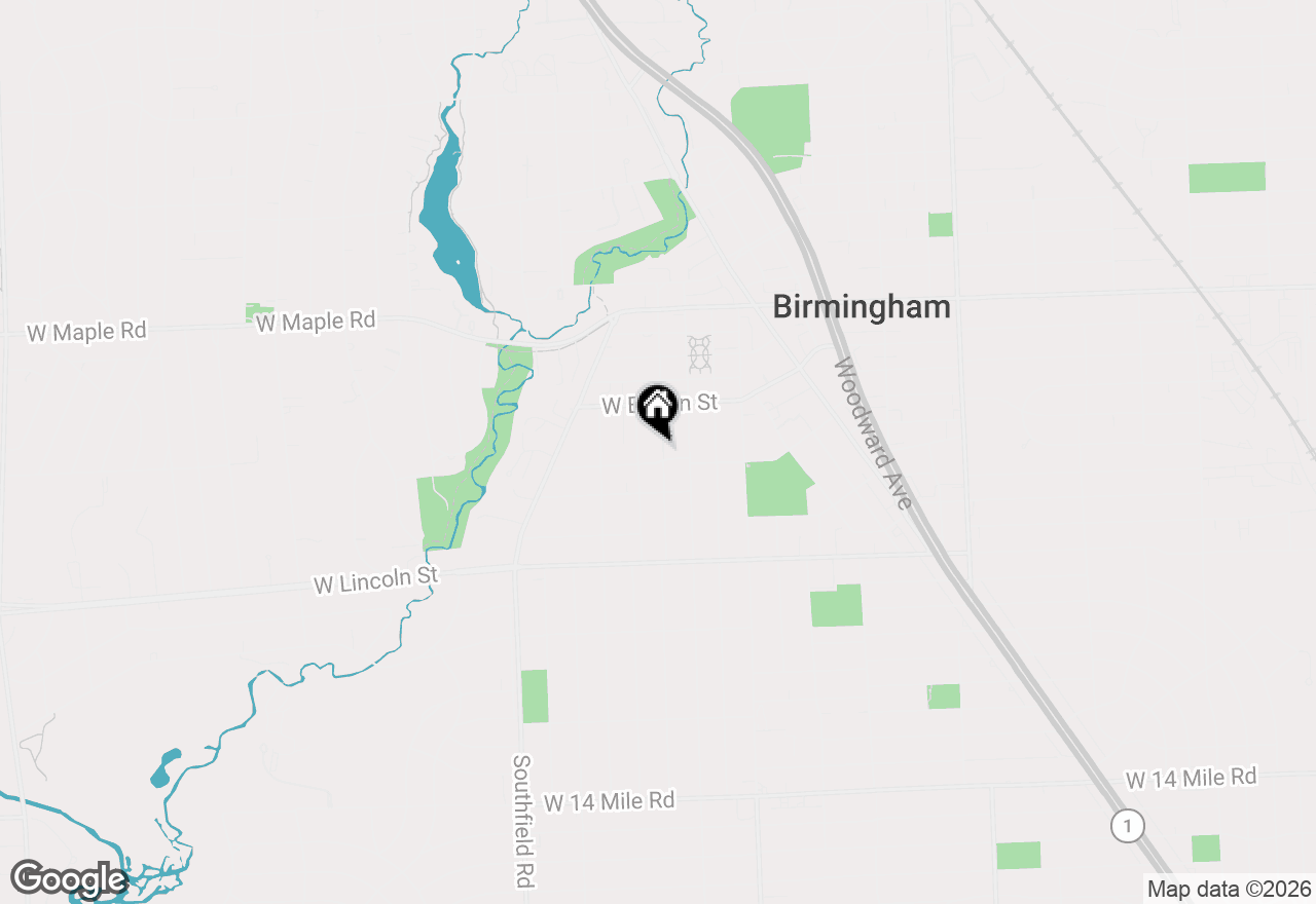 Map of 656 S Chester Street, Birmingham, MI 48009