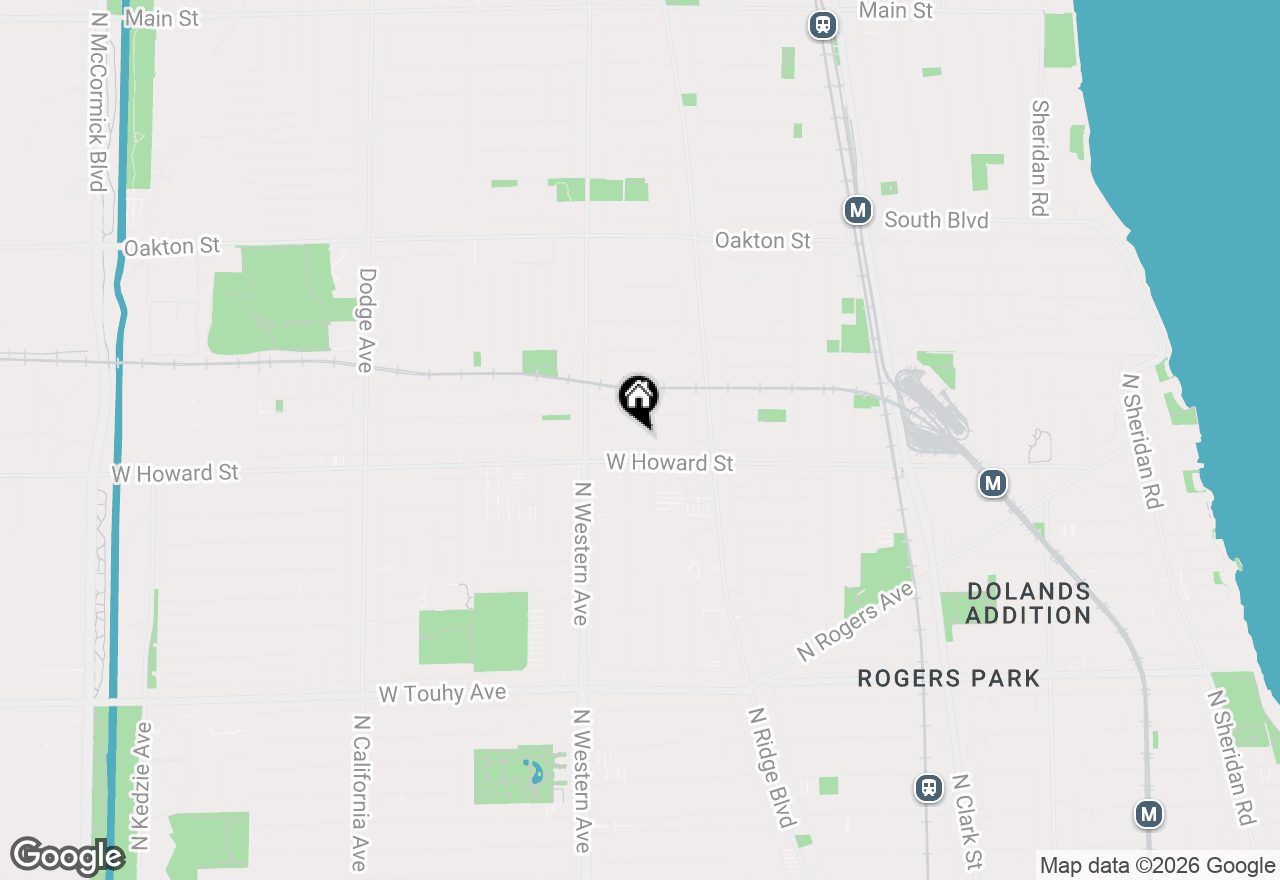 Map of 1114 Dobson Street, Evanston, IL 60202