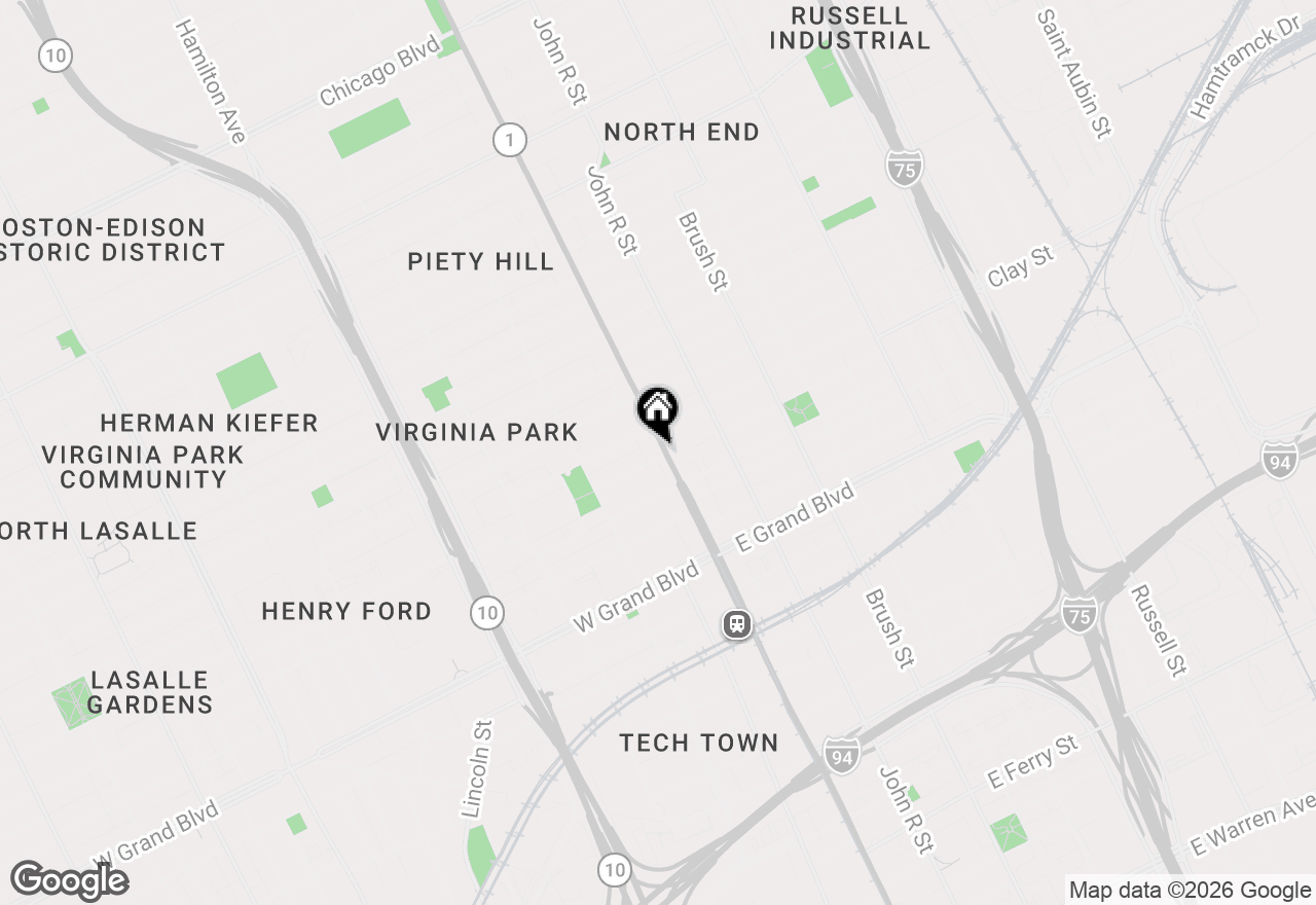 Map of 7697 Woodward Avenue #69, Detroit, MI 48202