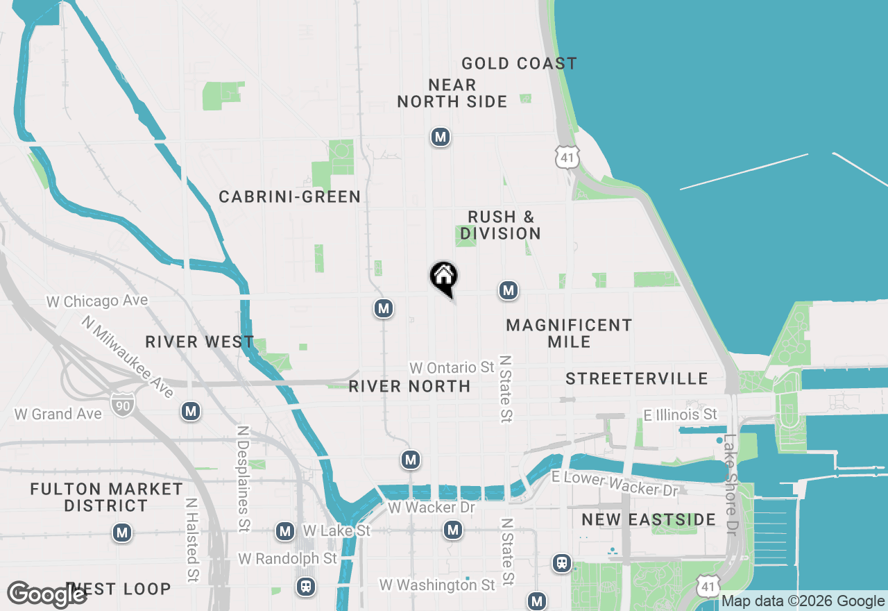 Map of 110 W Superior Street #2603, Chicago, IL 60654
