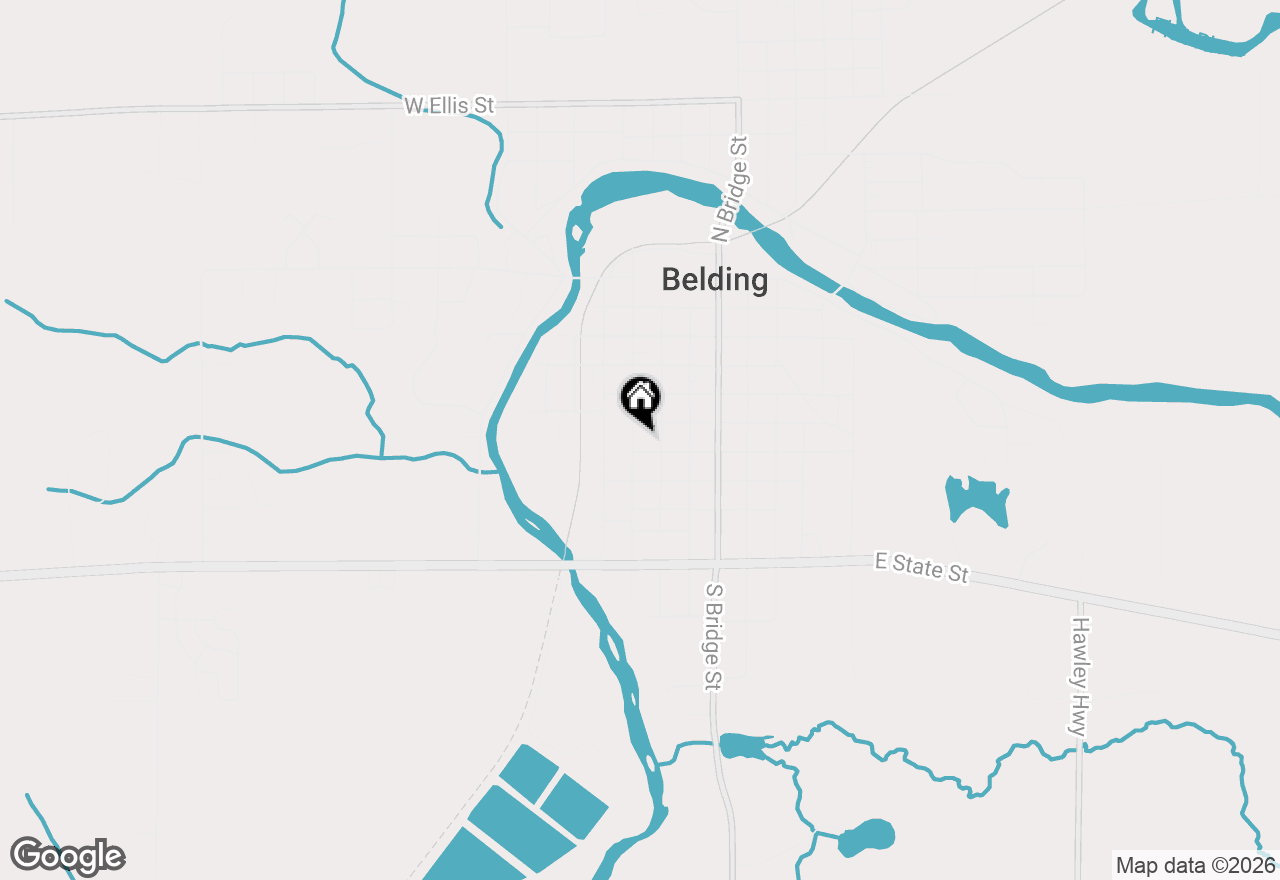 Map of 616 S Broas Street, Belding, MI 48809