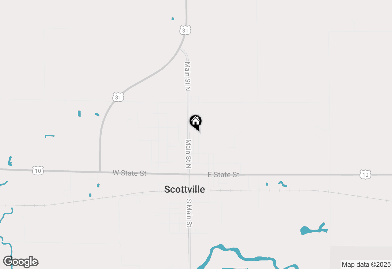 Map of 407 N Thomas Street, Scottville, MI 49454