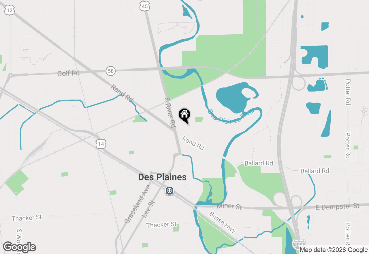 Map of 1602 Hills Avenue, Des Plaines, IL 60016
