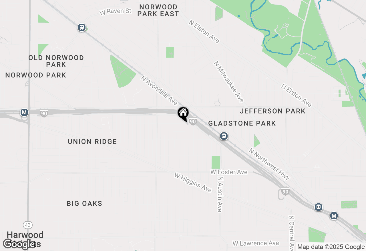 Map of 5454 N Melvina Avenue, Chicago, IL 60630