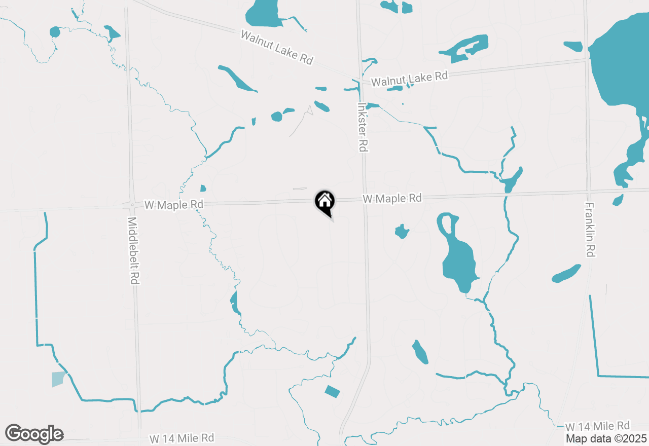Map of 6660 W Dartmoor Road, West Bloomfield, MI 48322