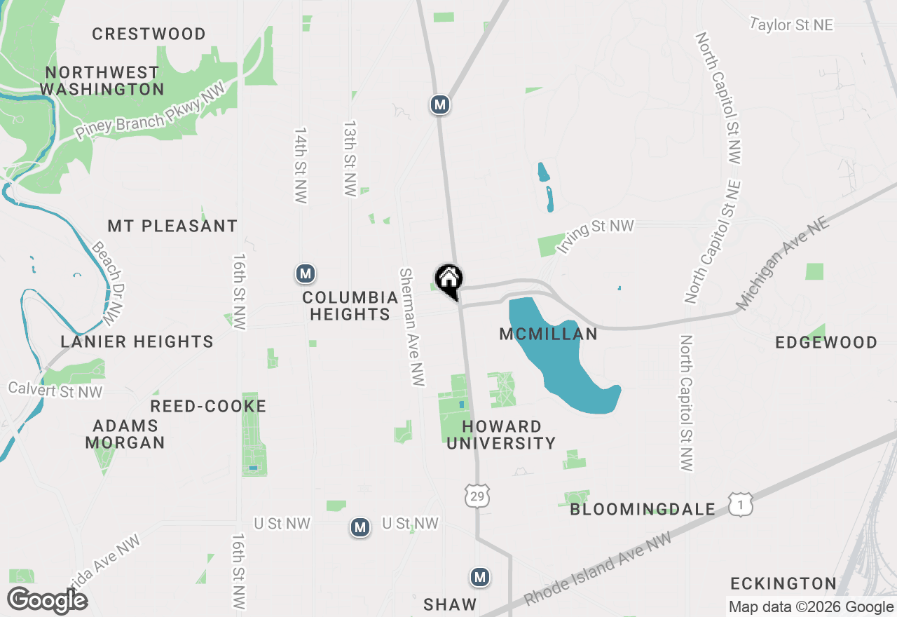 Map of 711 Harvard Street Nw, Washington, DC 20001